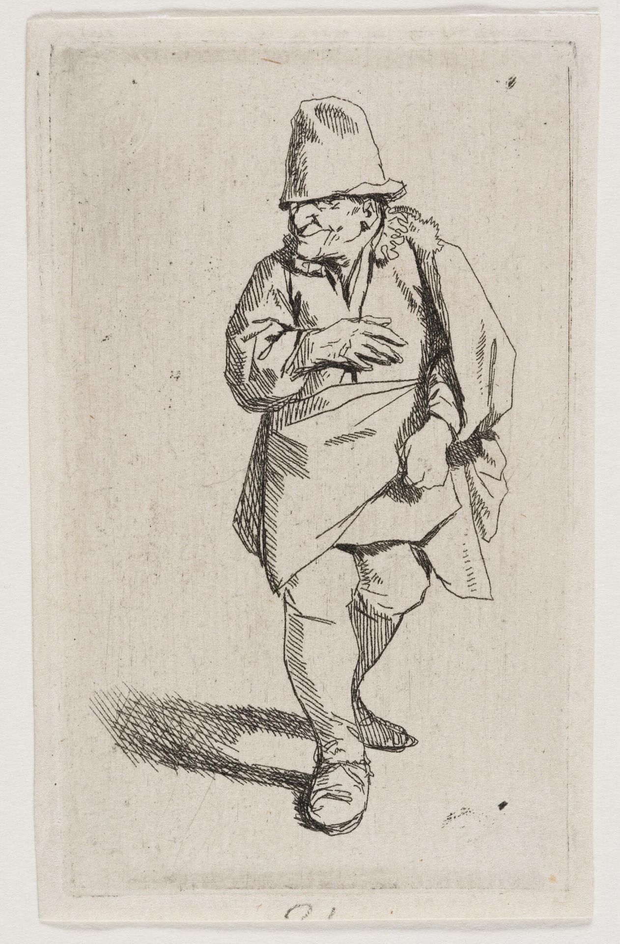 Standing Man with High Hat and Short Coat by Cornelis Bega