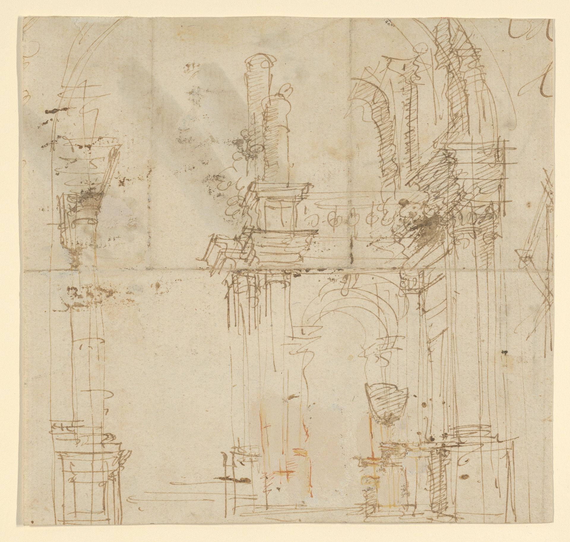 Architectural drawing of arches by Anonymous