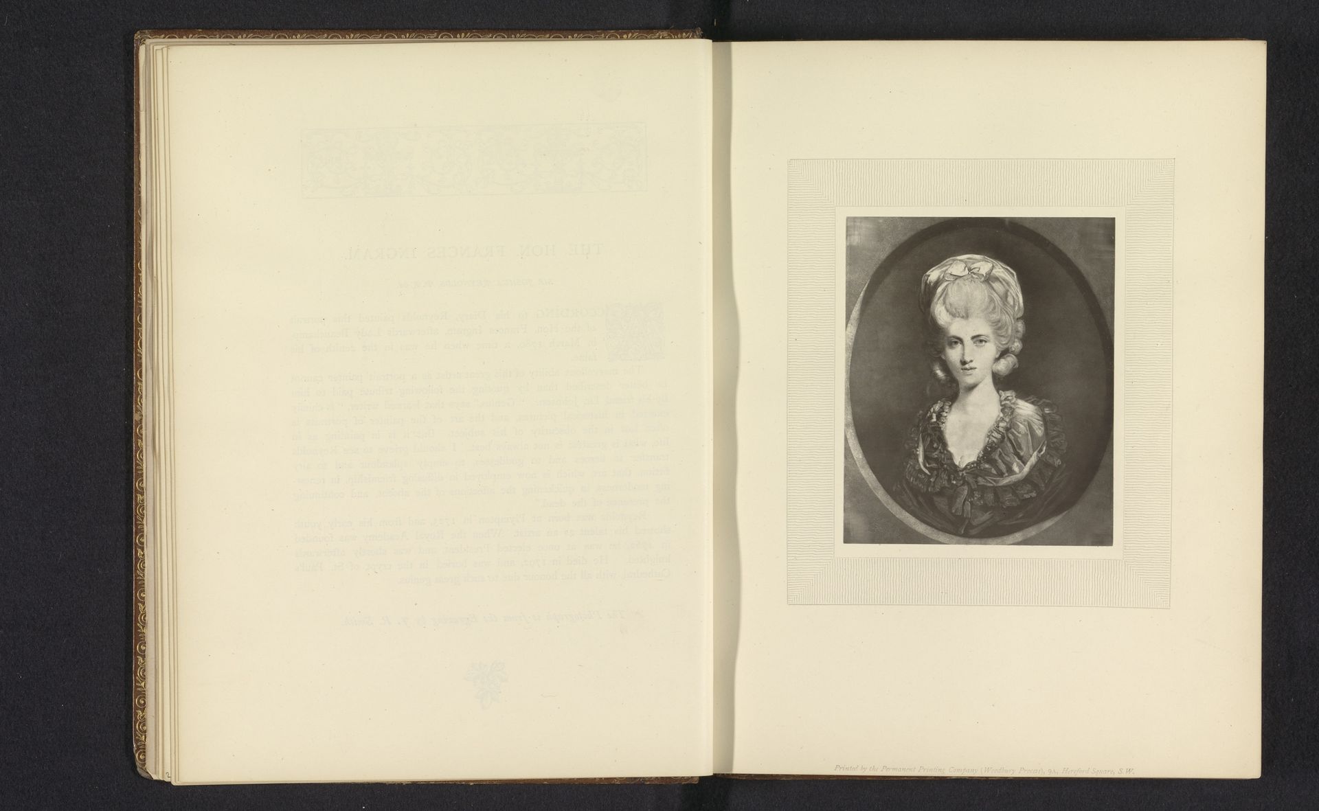 Fotoreproductie van een prent naar een portret van een vrouw door Joshua Reynolds by Anonymous