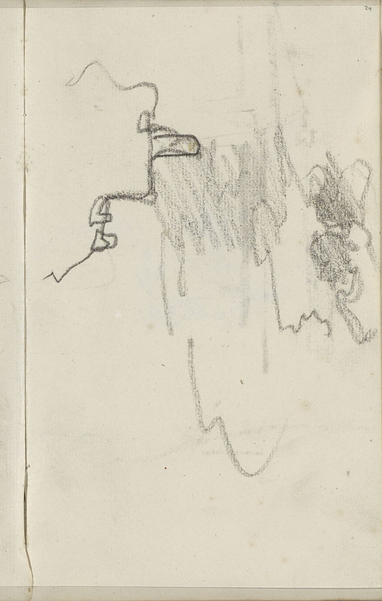 Studie, mogelijk van daken met een wolkenlucht by George Hendrik Breitner