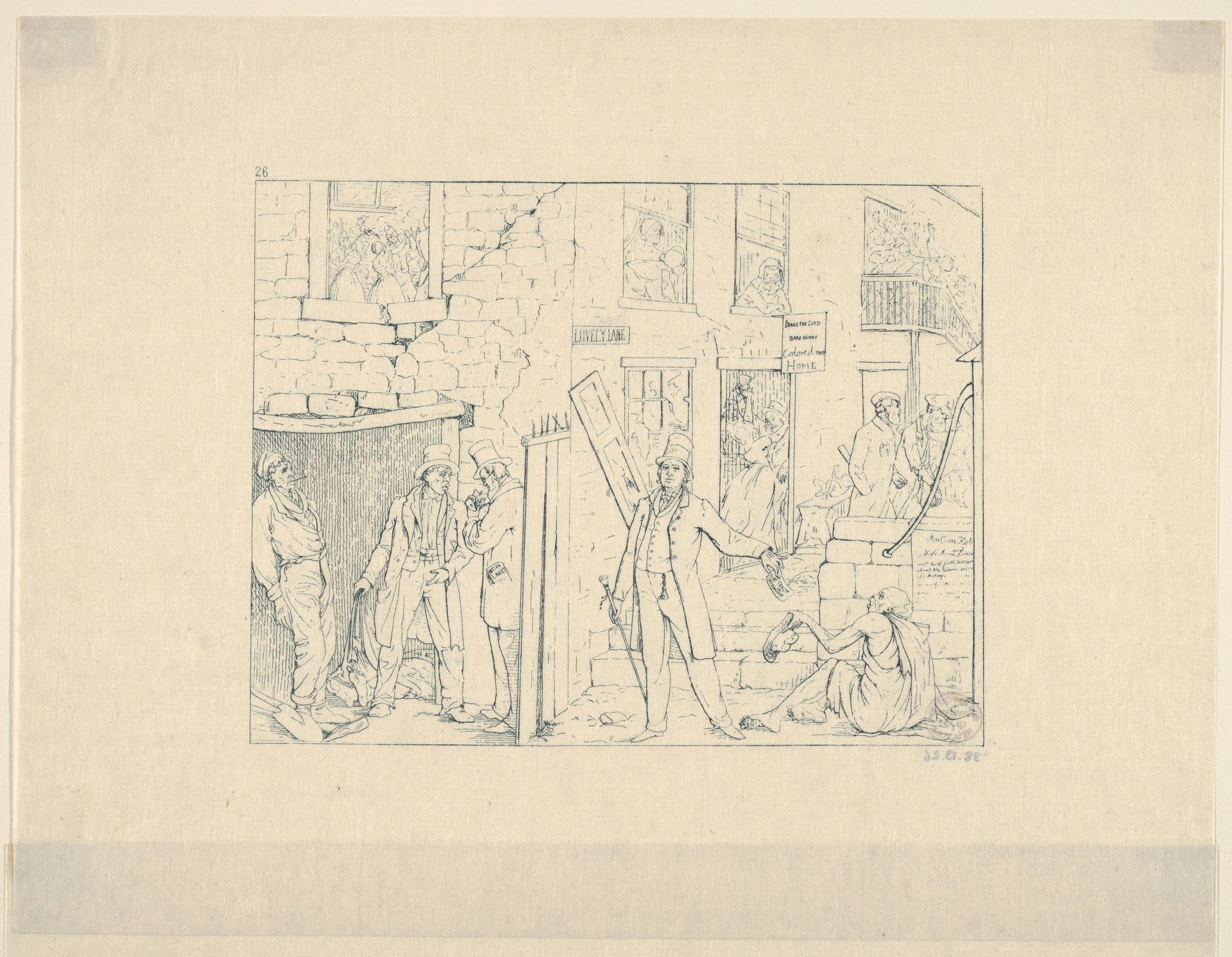 Free Negroes in the North (from Confederate War Etchings) by Adalbert John Volck