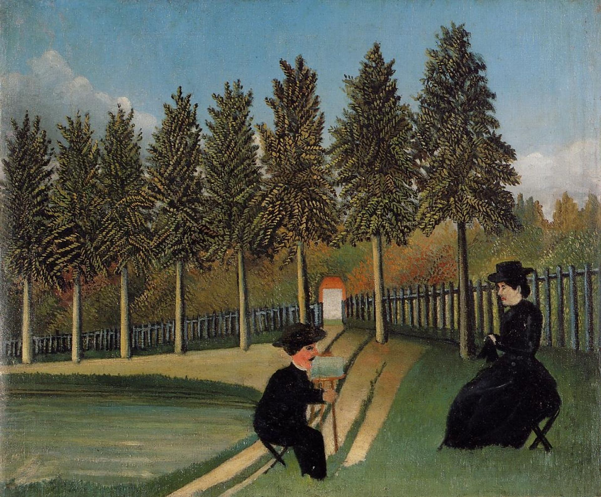 The Artist Painting his Wife by Henri Rousseau