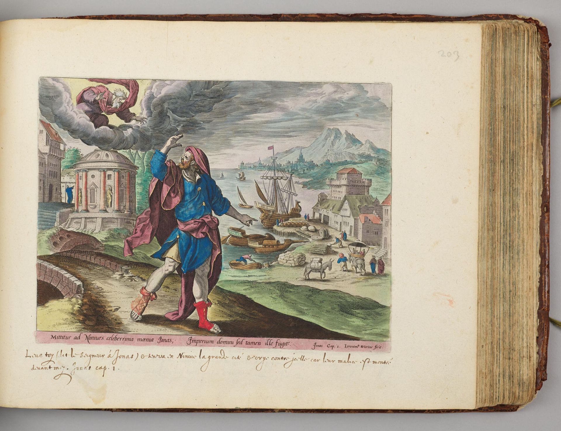 Jonah Fleeing the Presence of the Lord by Hieronymus Wierix