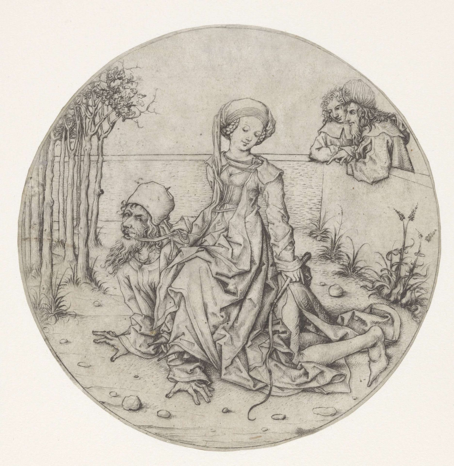 Aristoteles en Phyllis by Meester van het Amsterdamse Kabinet