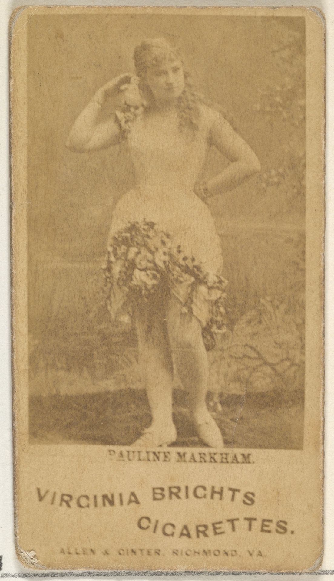 Pauline Markham, from the Actors and Actresses series (N45, Type 1) for Virginia Brights Cigarettes by Allen & Ginter