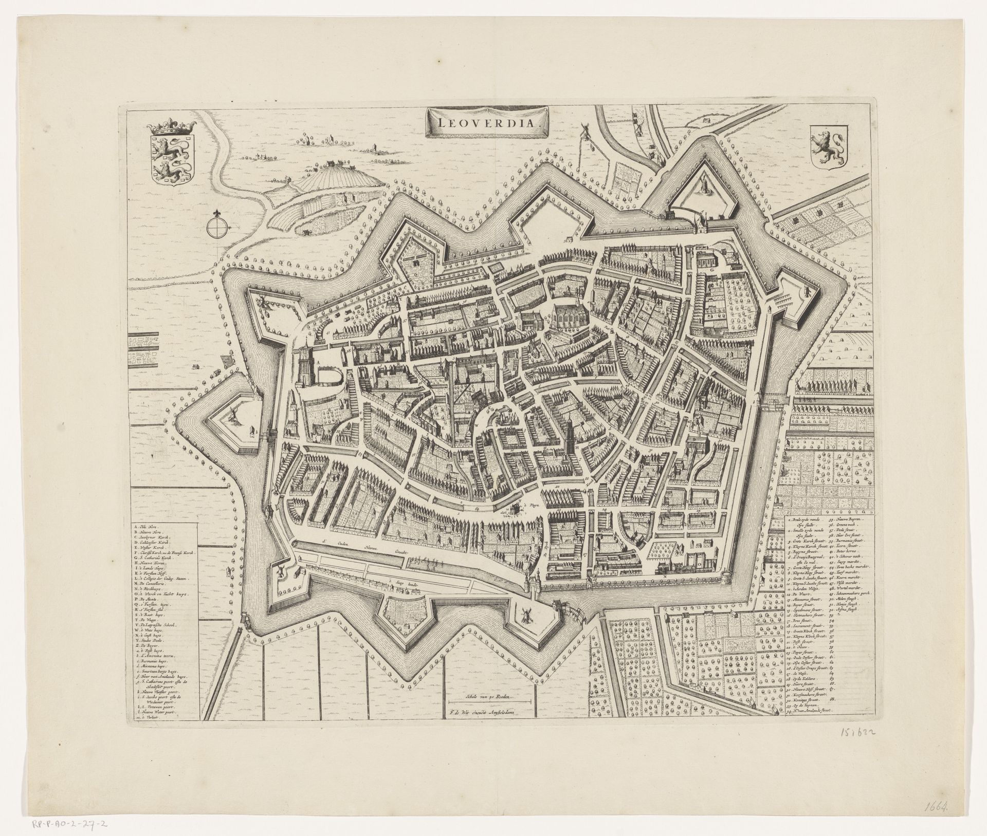 Plattegrond van Leeuwarden by Anonymous