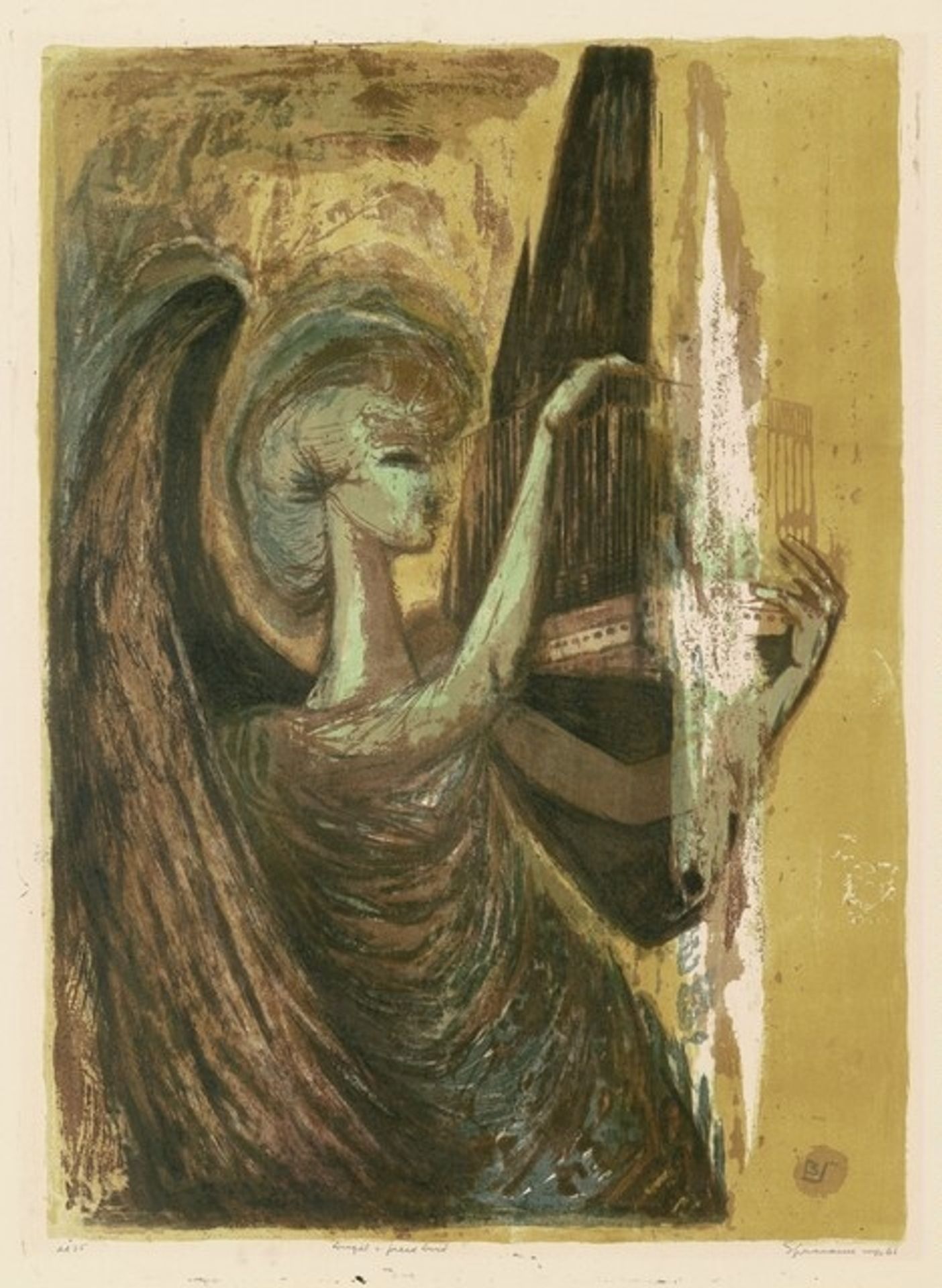 Angel with Freed Bird by Benton Spruance