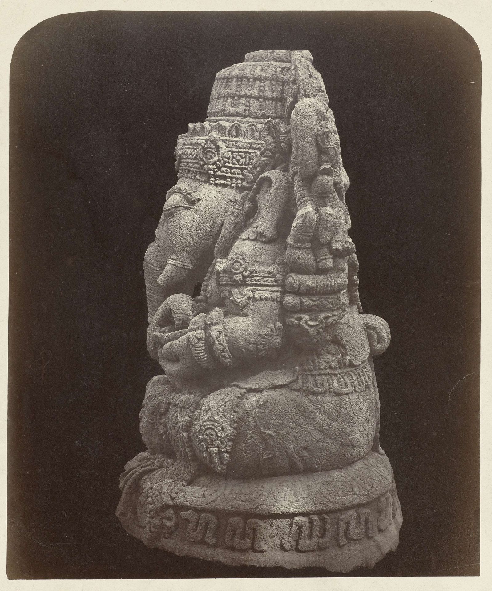 Profile of the same Ganesha statue, pendopo pavilion. Boro, Blitar district, East Java province, 1219-1259 AD by Isidore Kinsbergen