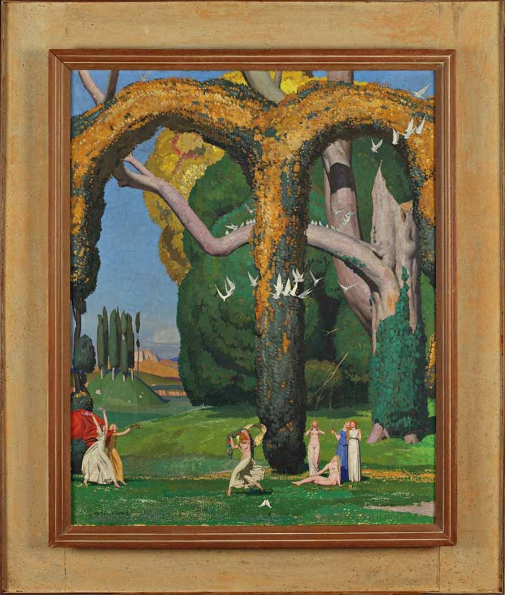 La danseuse et les deux pigeons by Jean Dupas