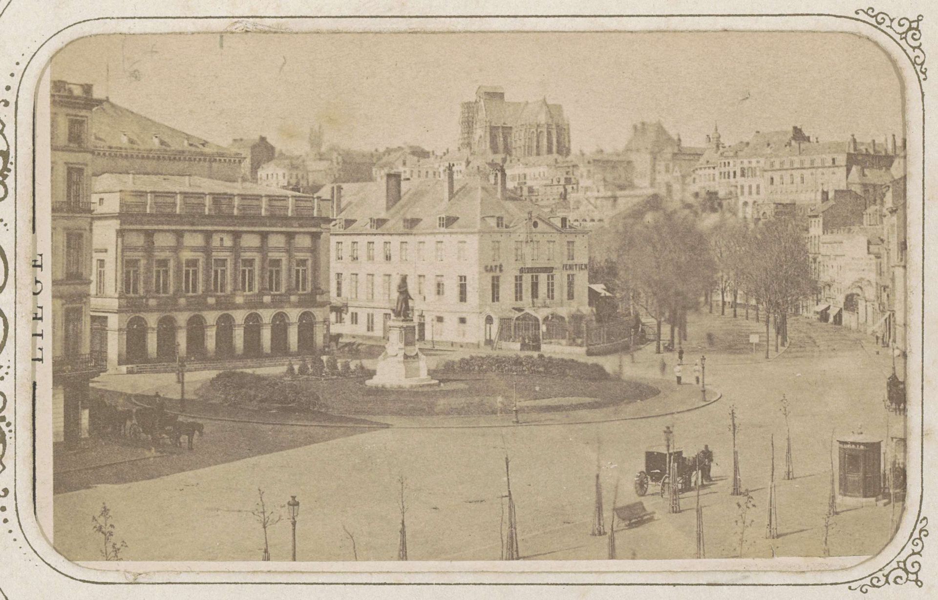 Place du Théatre in Luik by Joseph Kirsch Fils