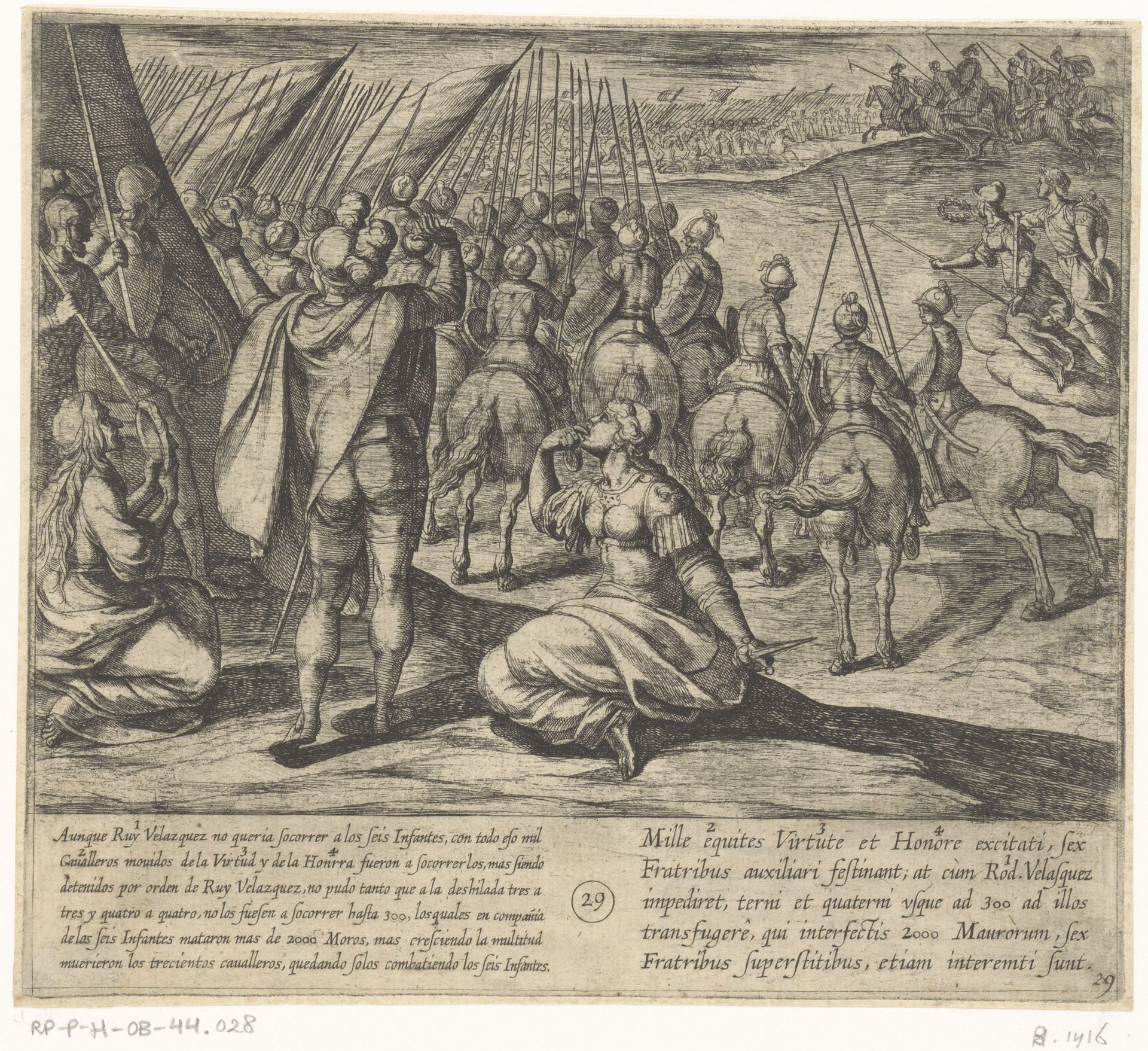 Al de ruiters die de zonen van Lara te hulp komen worden afgeslacht by Antonio Tempesta