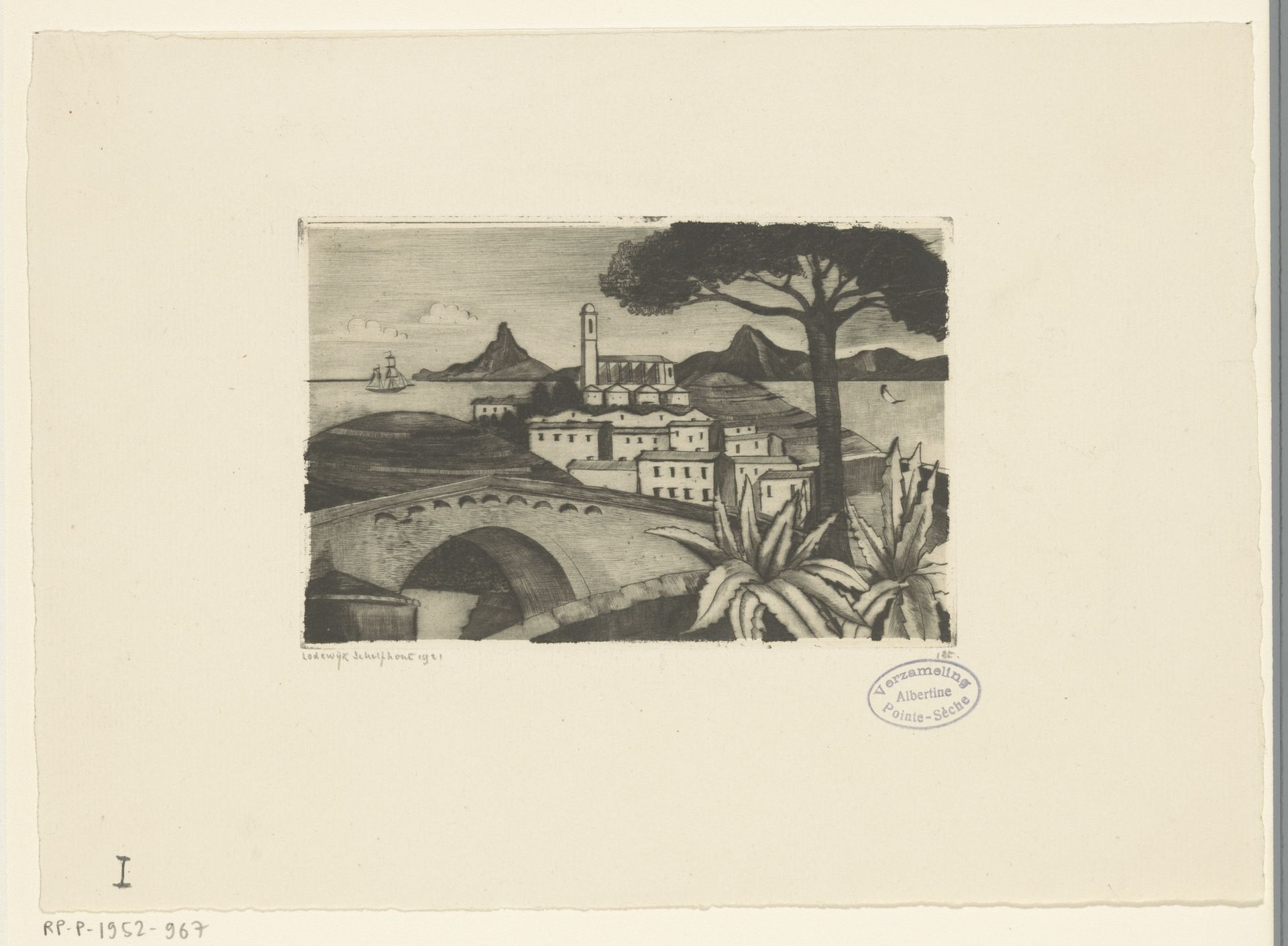 Corsicaans landschap by Lodewijk Schelfhout