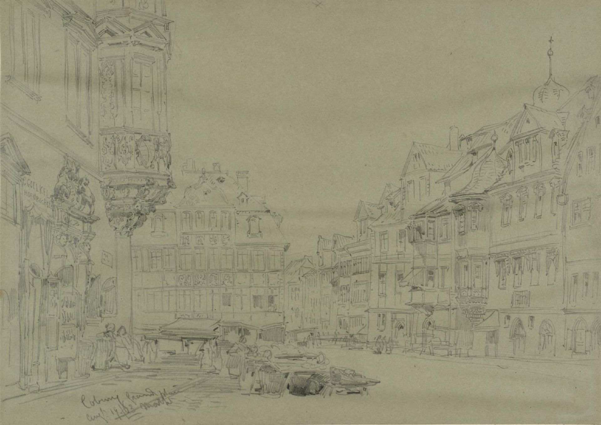 Markt, Coburg by William Callow