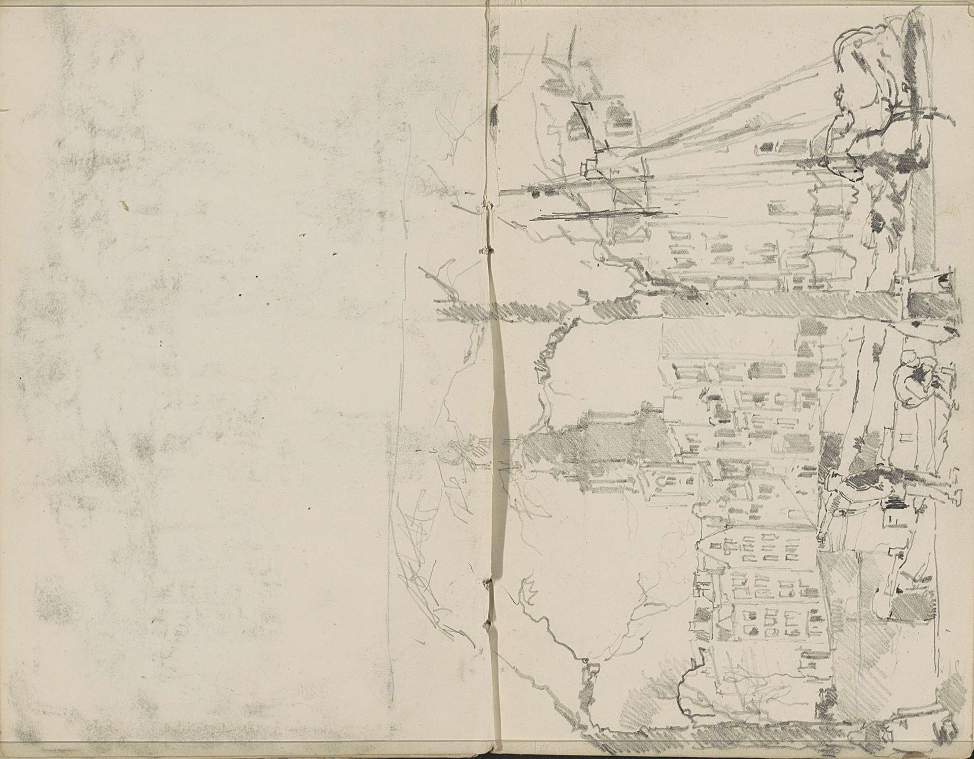Straat langs een gracht te Amsterdam by Cornelis Vreedenburgh