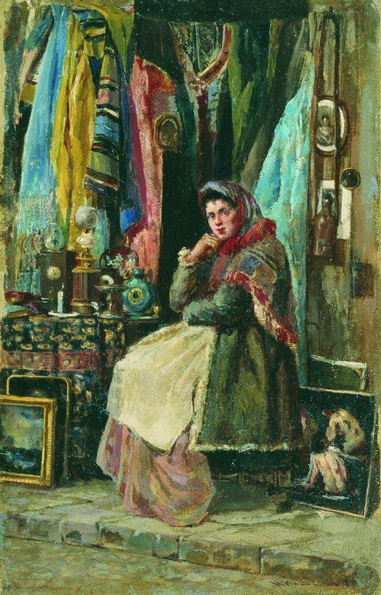 Antique Shop by Konstantin Egorovich Makovsky