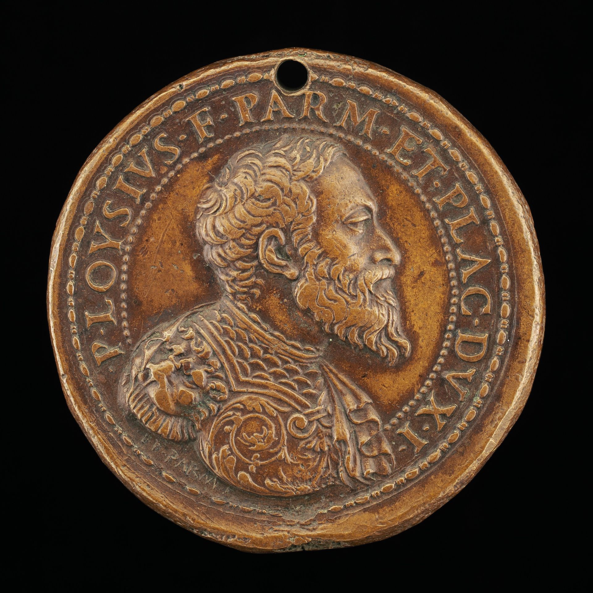 Pier Luigi Farnese, 1503-1547, 1st Duke of Parma and Piacenza 1545 [obverse] by Giovan Federico Bonzagni