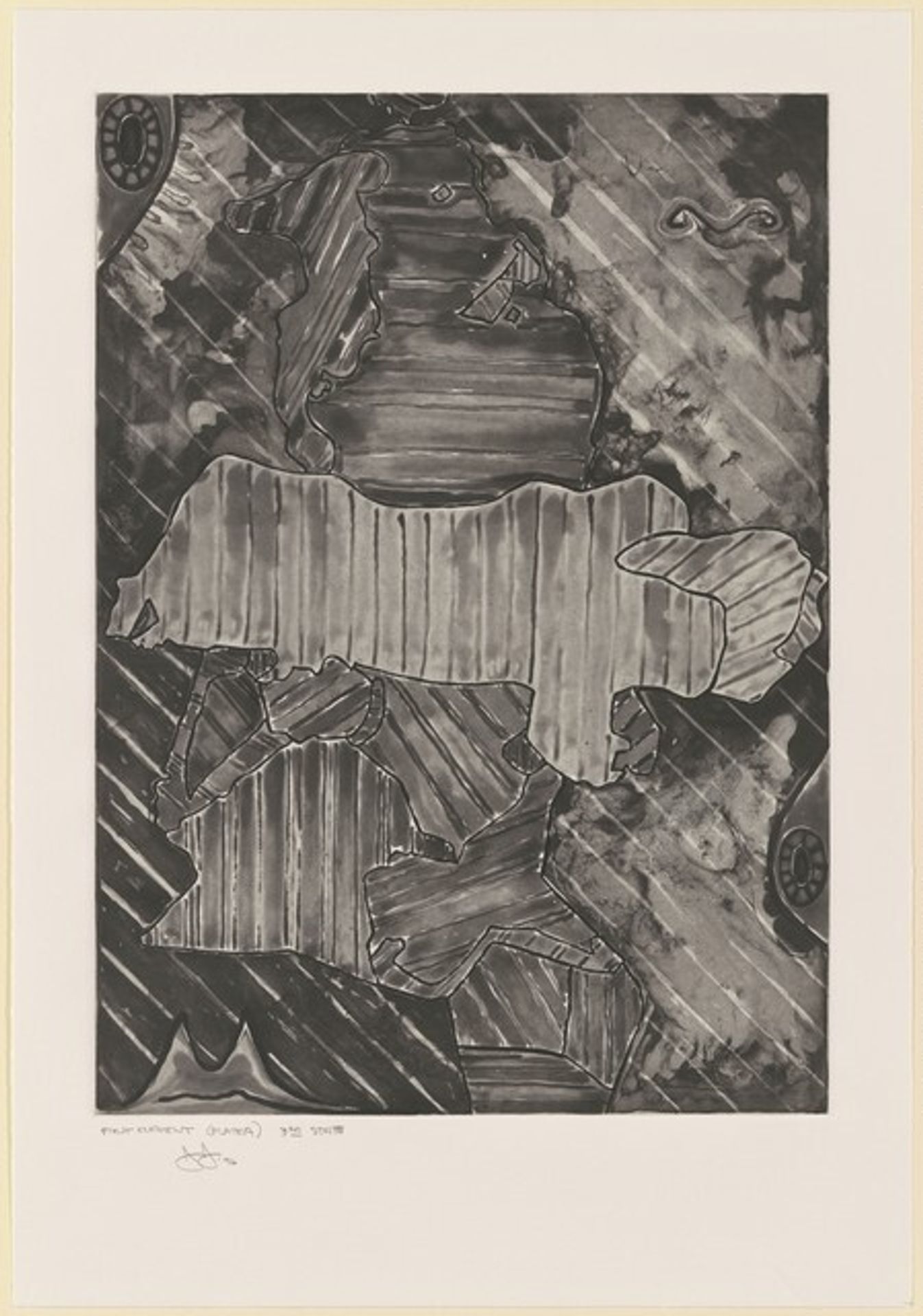 Green Angel 2 [1st element (plate A) 3rd state] by Jasper Johns