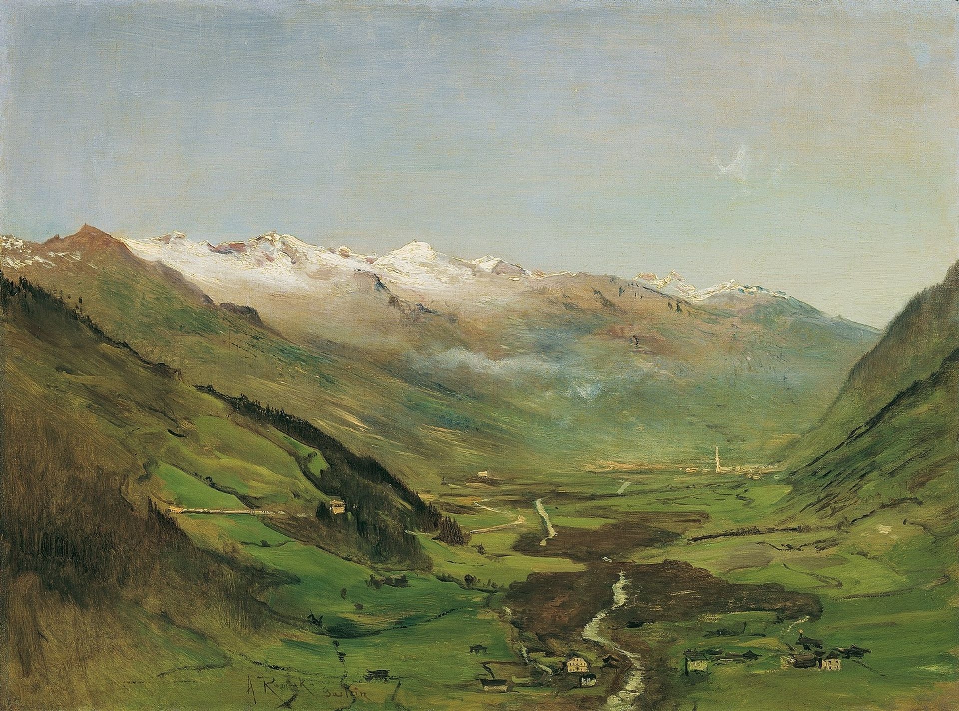 The Gastein Valley I by Anton Romako