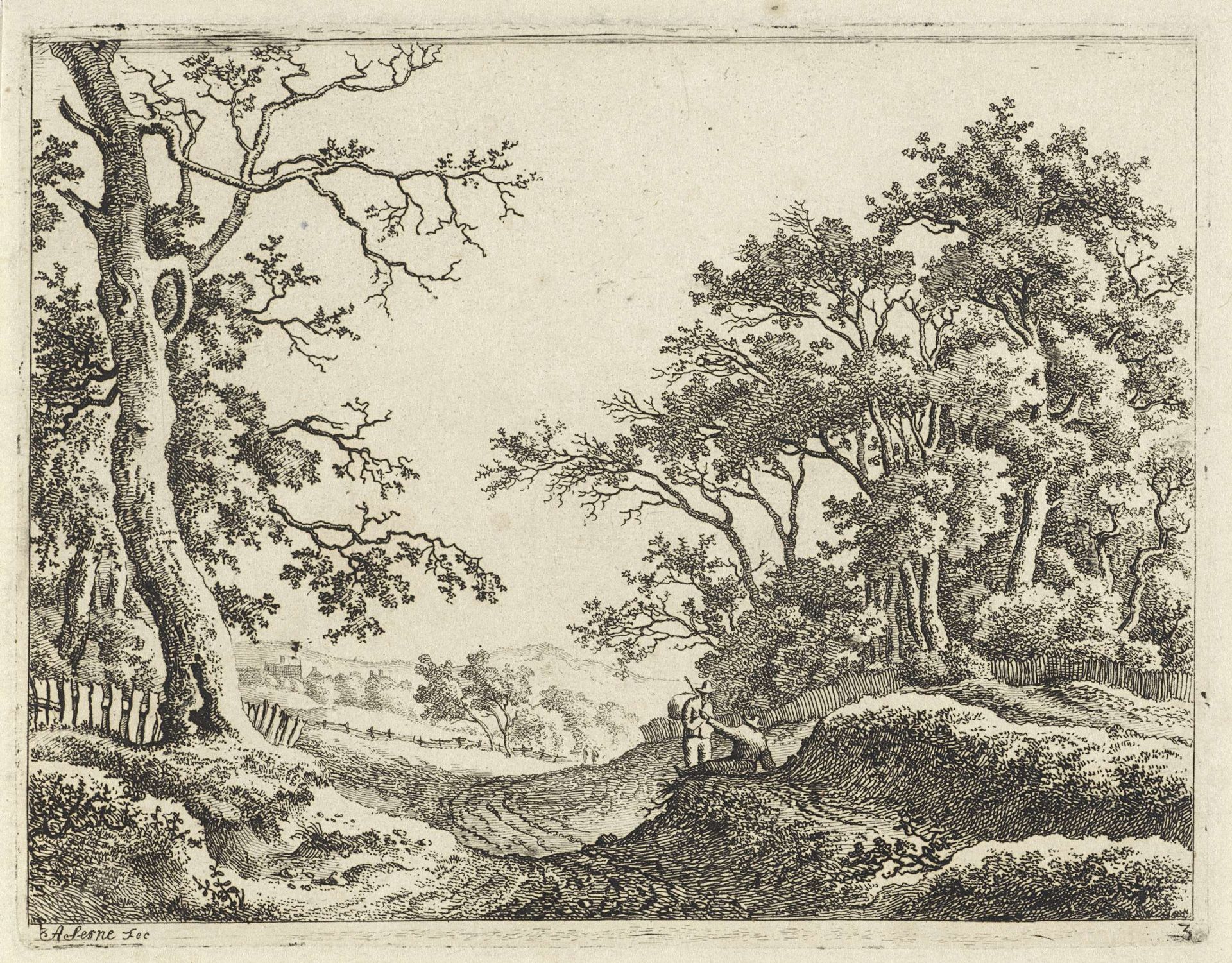 Heuvelachtig landschap by Adrianus Serné