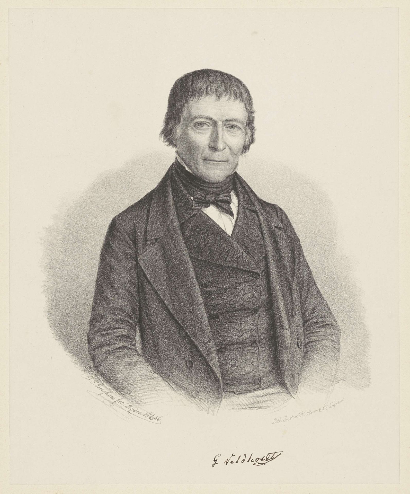 Portret van een onbekende man by Johann Peter Berghaus
