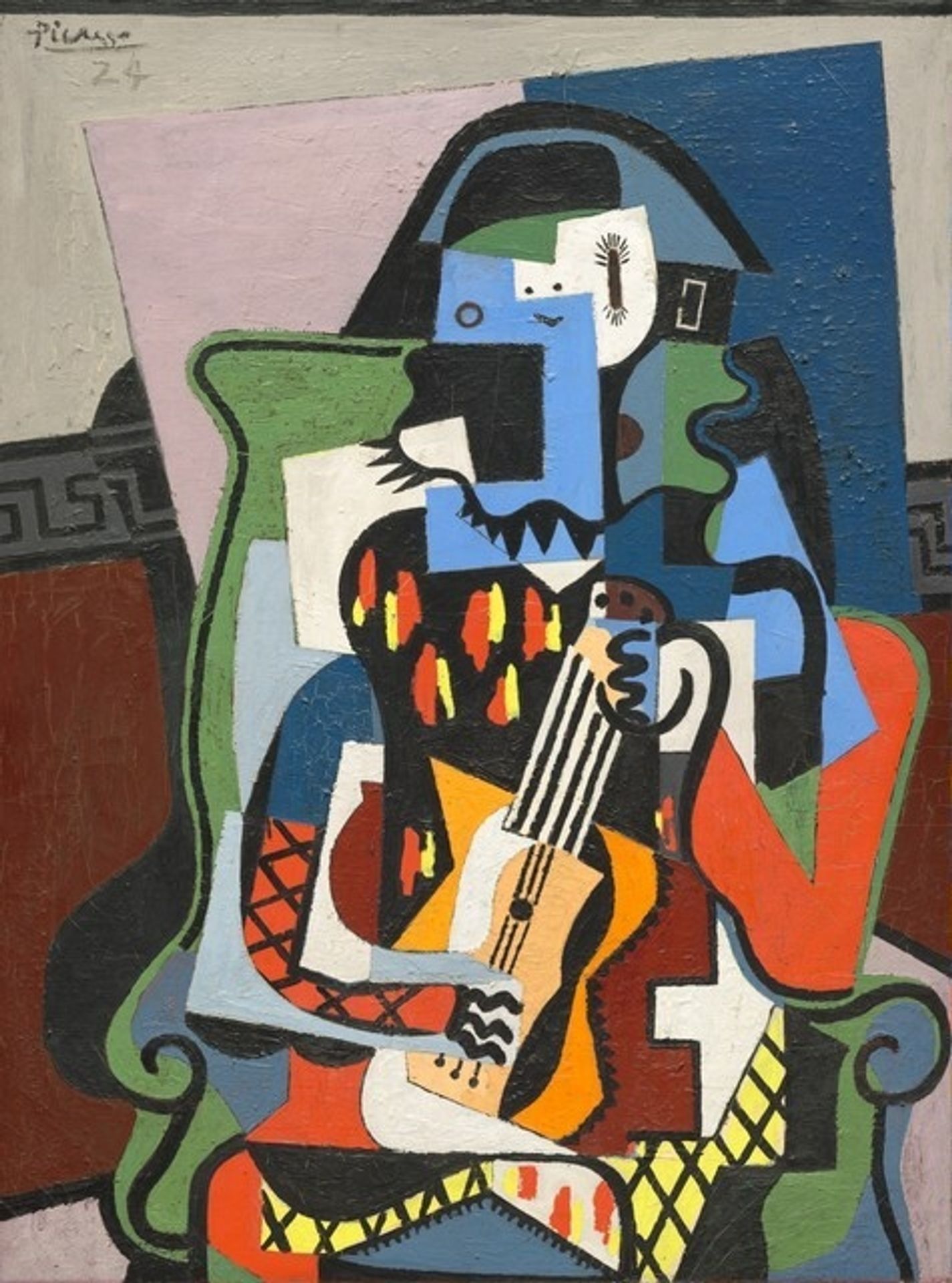 Harlequin Musician by Pablo Picasso