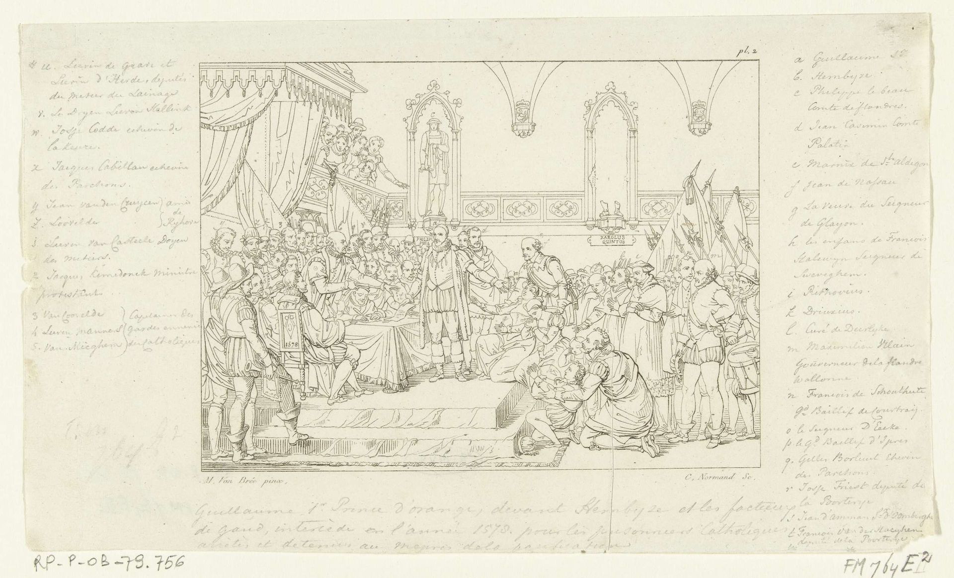 De voorspraak van Prins Willem I ten behoeve van de Rooms Katholieke gevangenen te Gent in 1578 by Charles Pierre Joseph Normand