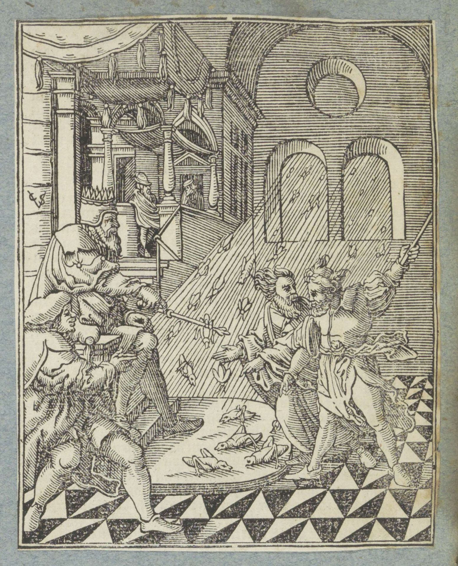 Plaag van de sprinkhanen by Christoffel van (II) Sichem