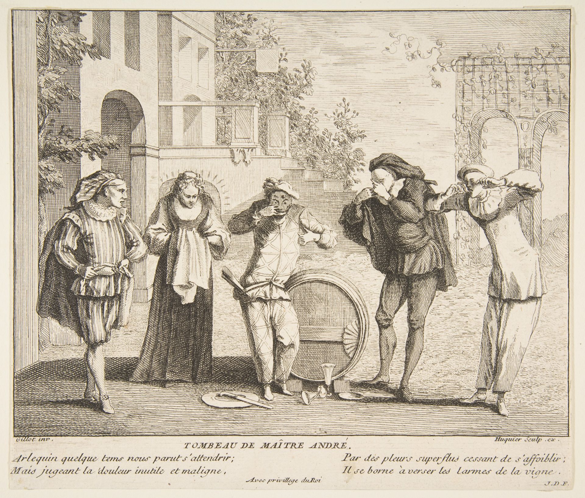 The Death of Maitre Andre by Claude Gillot