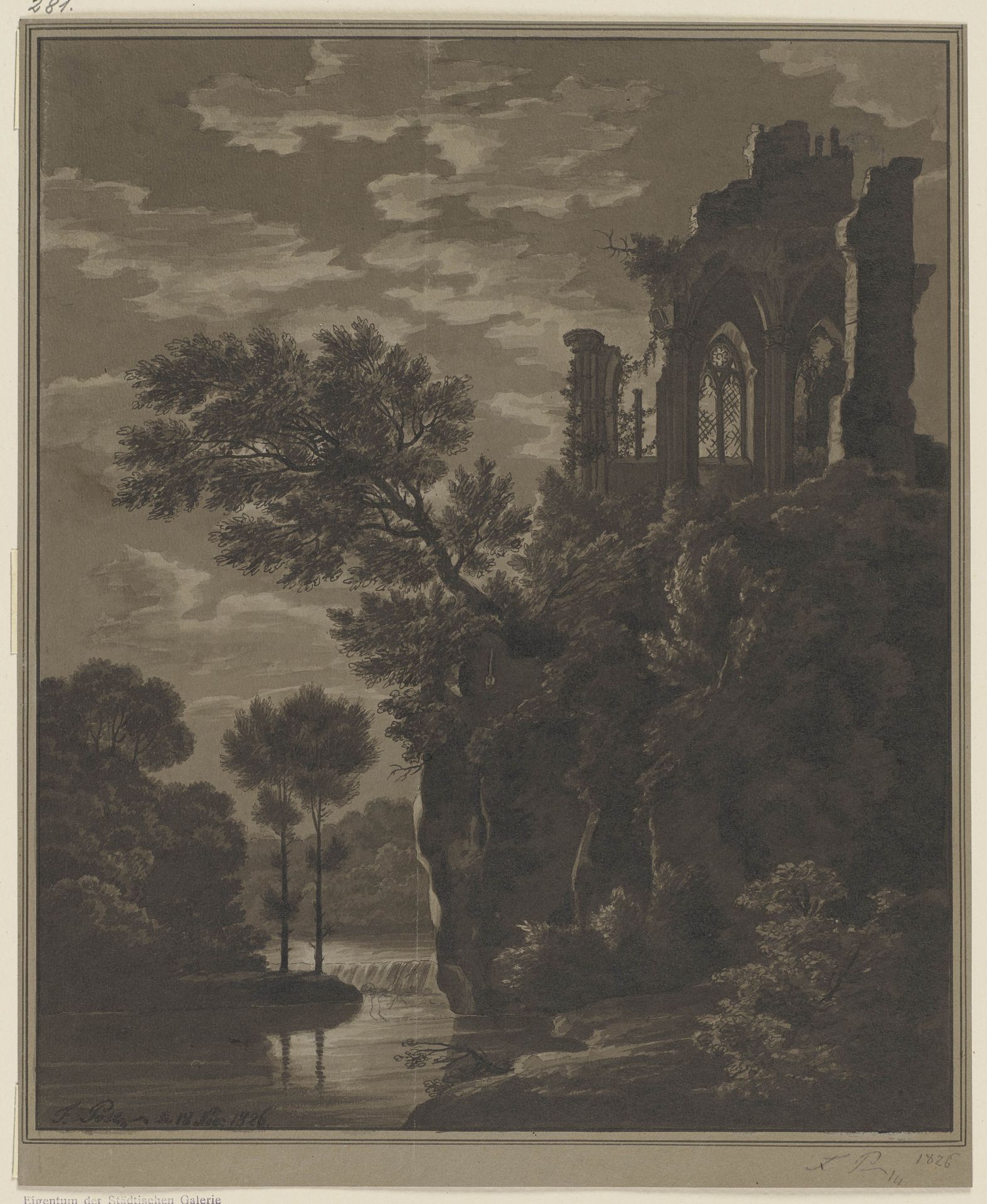 Church ruins by F. Pose
