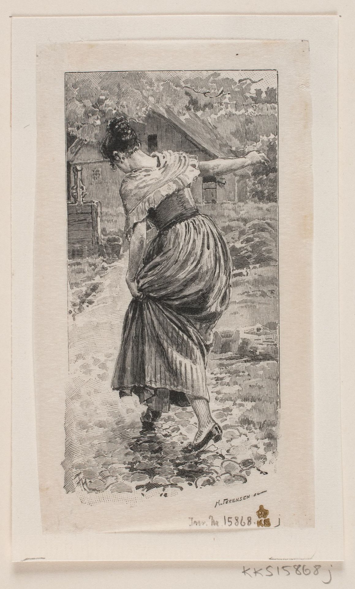 Prøvetryk til illustration til P. M. Møller: "En dansk students eventyr" by Henrik Arnold Hamilkar Sørensen