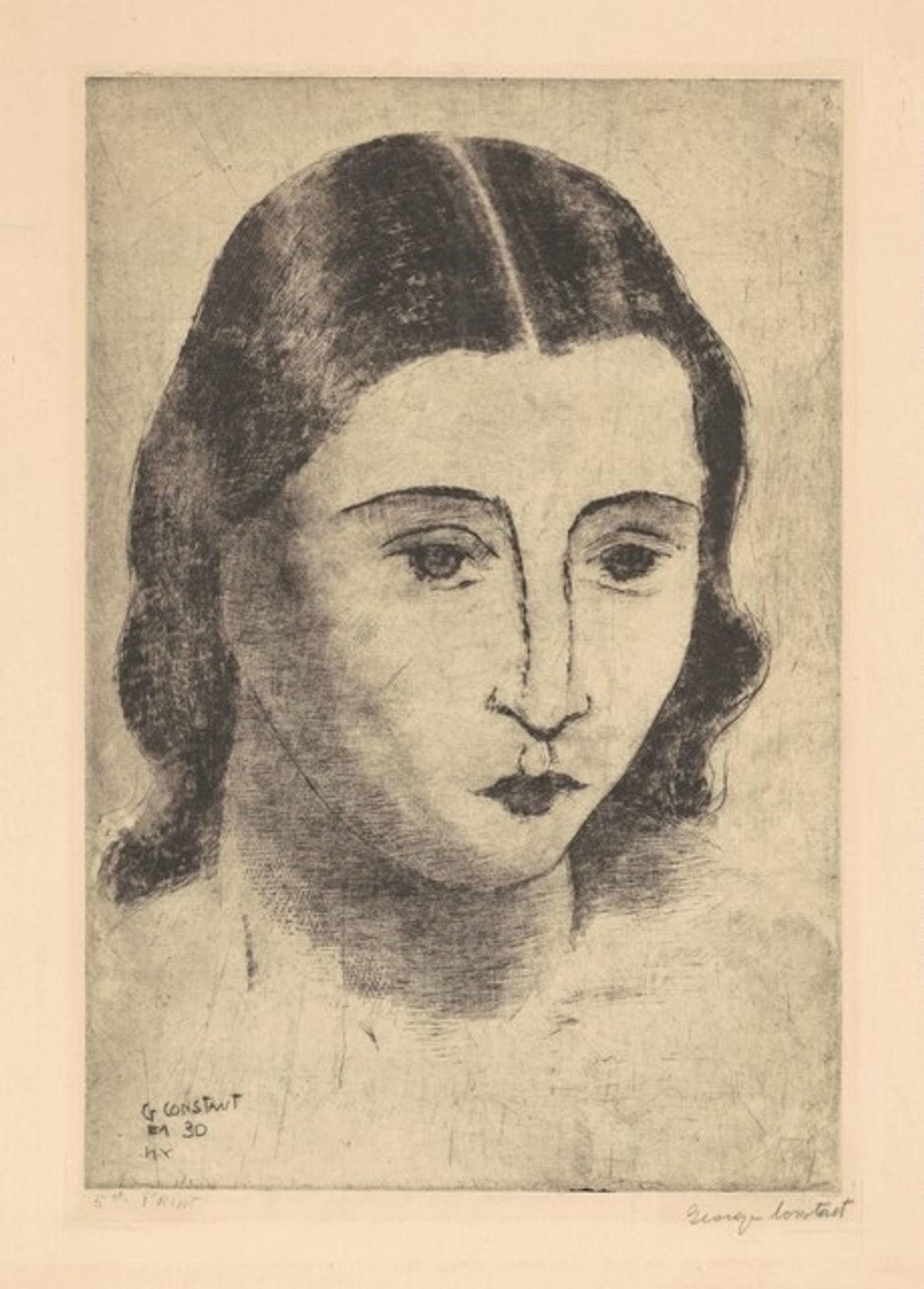 Head of a Girl by George Constant