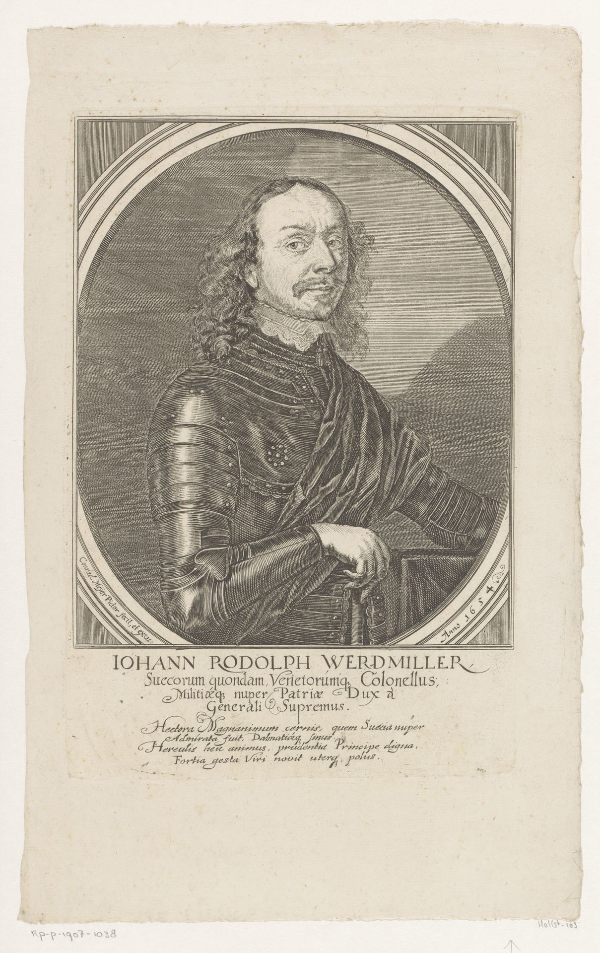 Portret van Leonardo da Vinci by Johann Christian Benjamin Gottschick