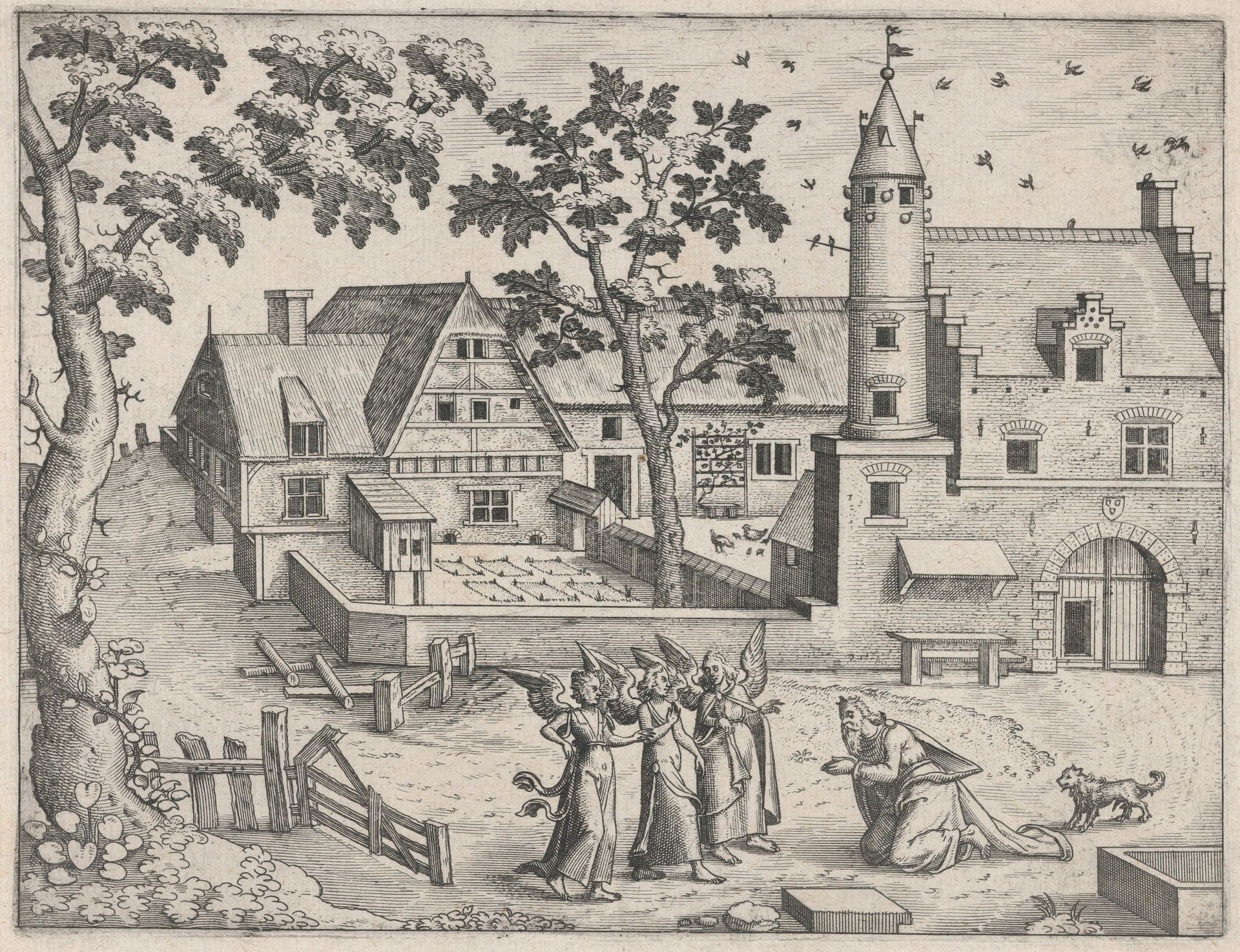 Landscape with Abraham and Three Angels by Lucas Gassel