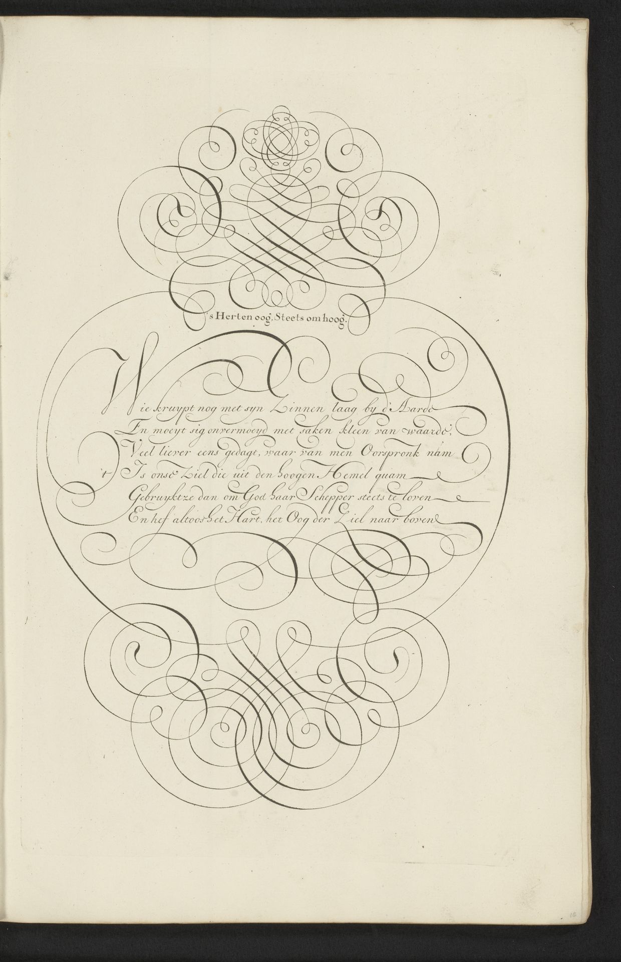 Schrijfvoorbeeld: Wie kruypt nog met syn Zinnen (...) by Bastiaan Boers
