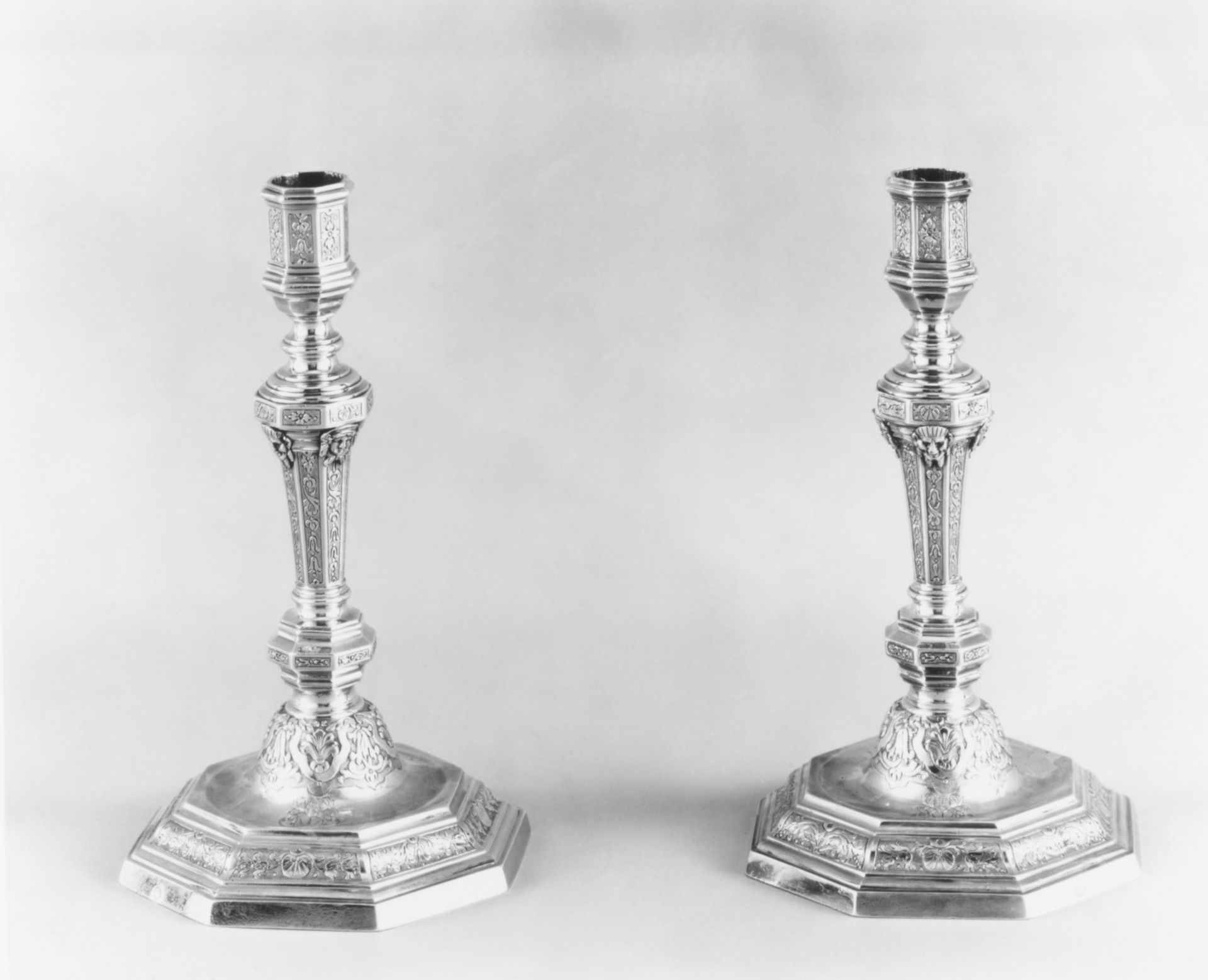 Pair of candlesticks by Jacques Delavigne