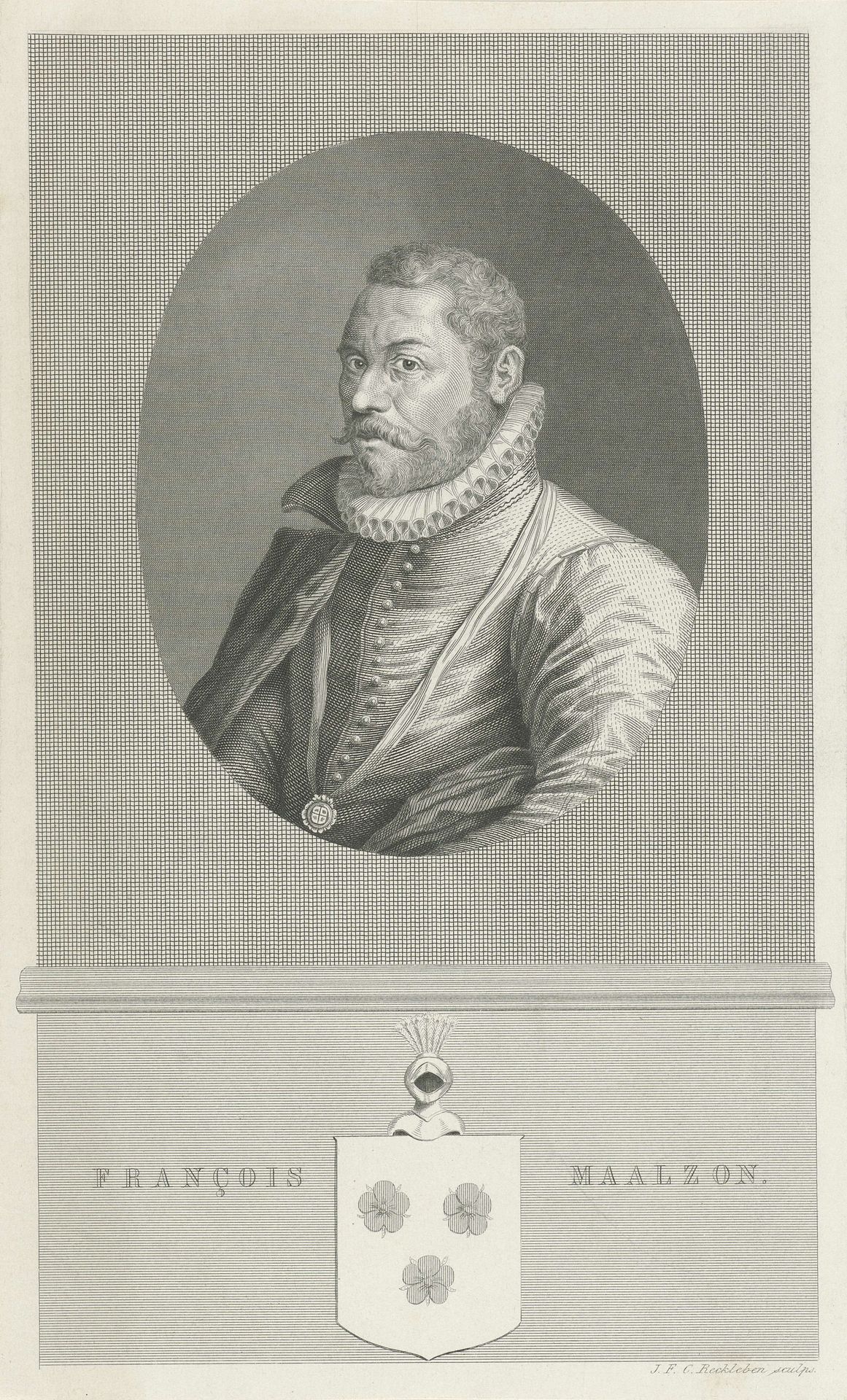 Portret van François Maelson by Jan Frederik Christiaan Reckleben