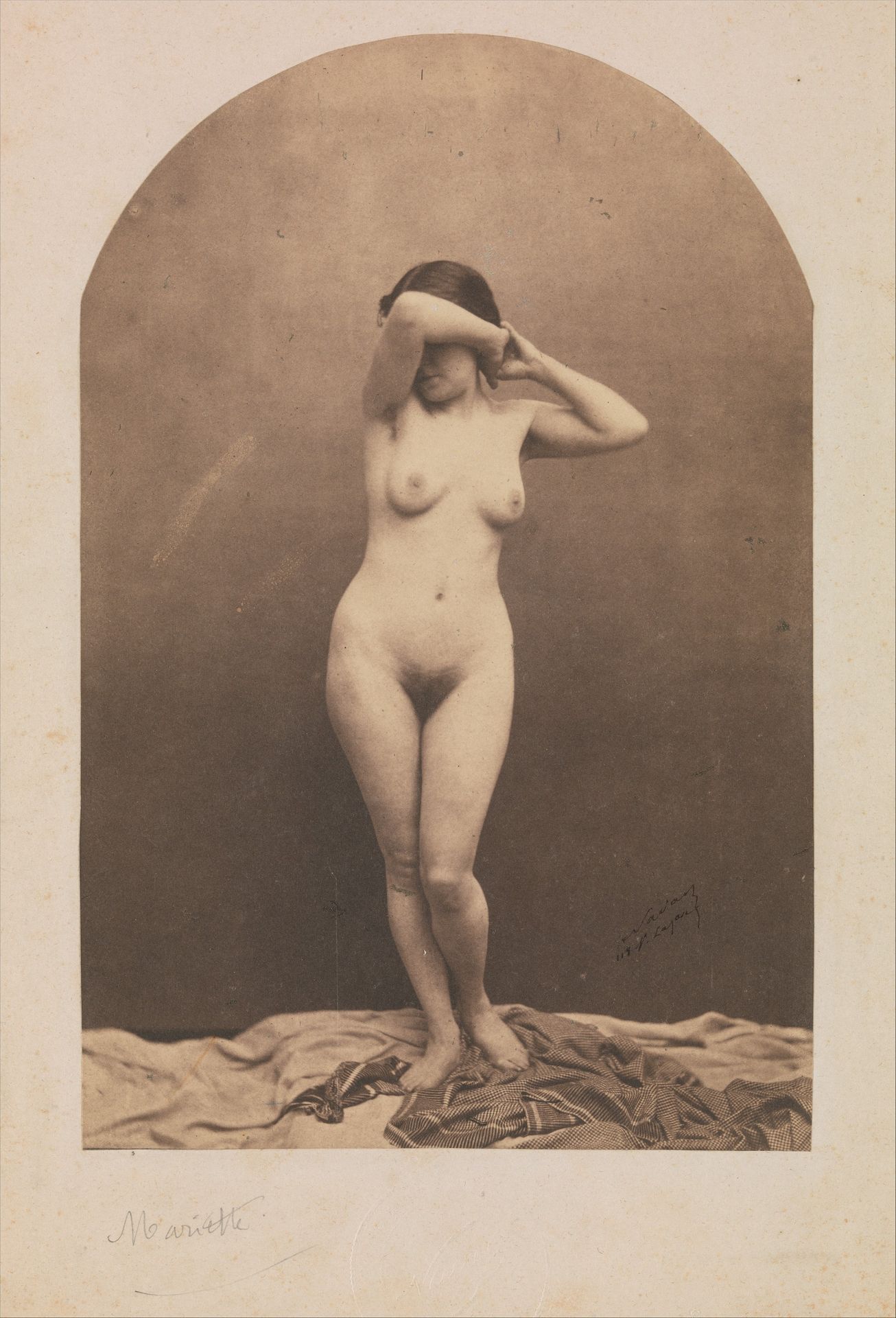 [Standing Female Nude] by Nadar