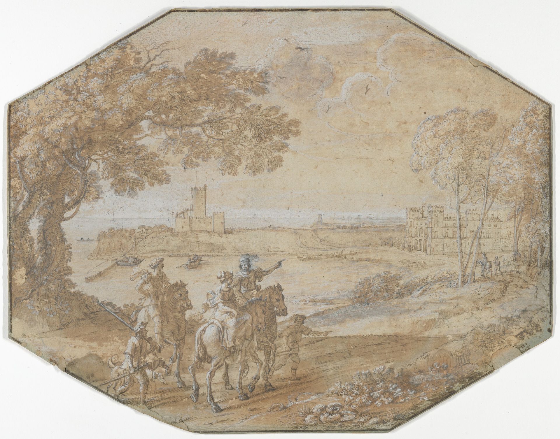 Coast Scene with the Port of Santa Marinella by Claude Lorrain