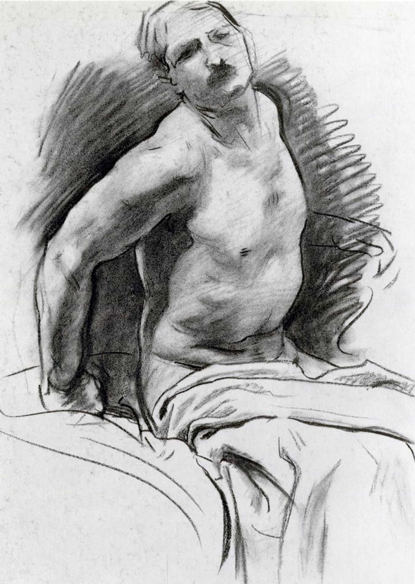 Seated Model with Drapery by John Singer Sargent