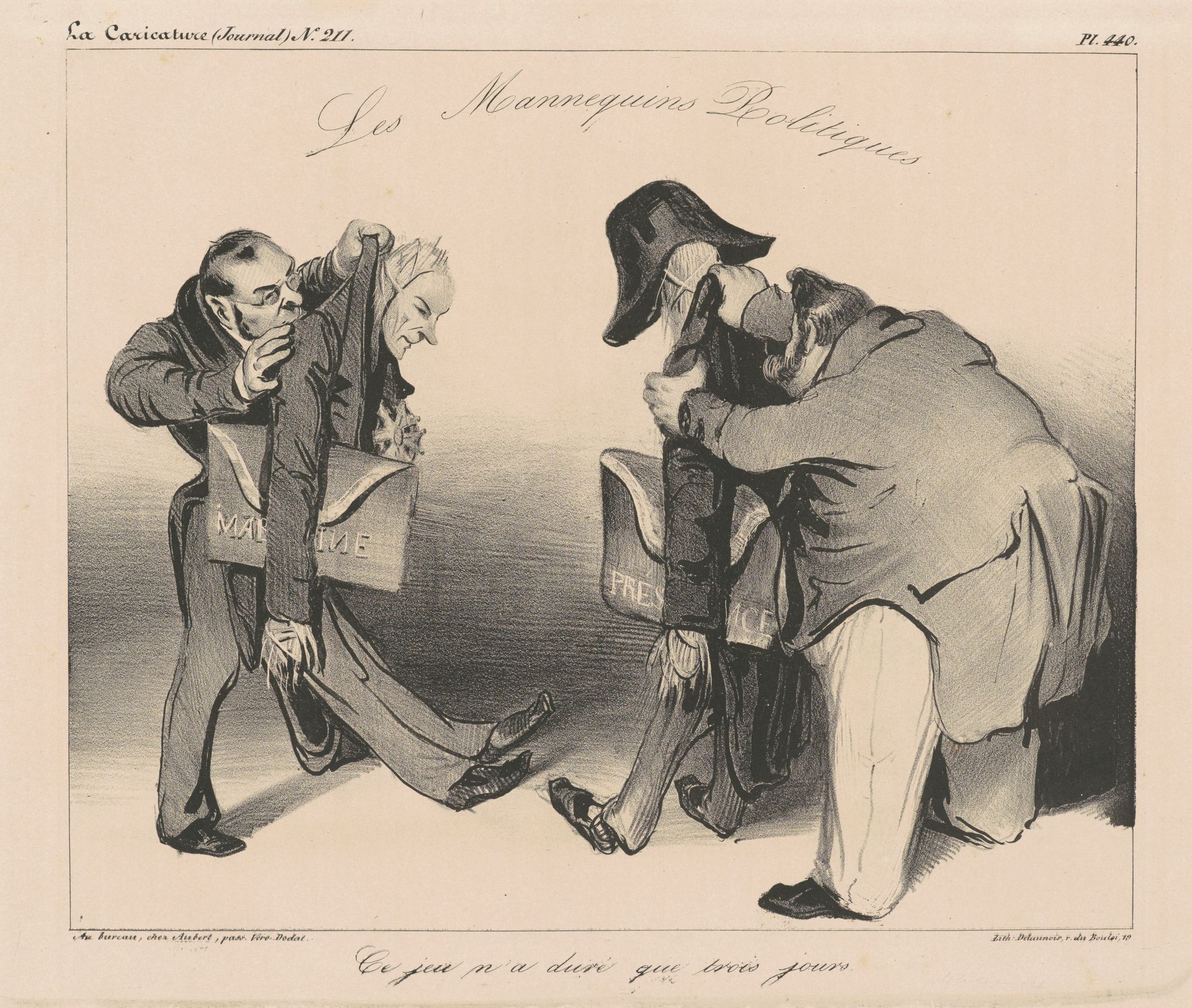 Les Mannequins Politiques by Honoré Daumier