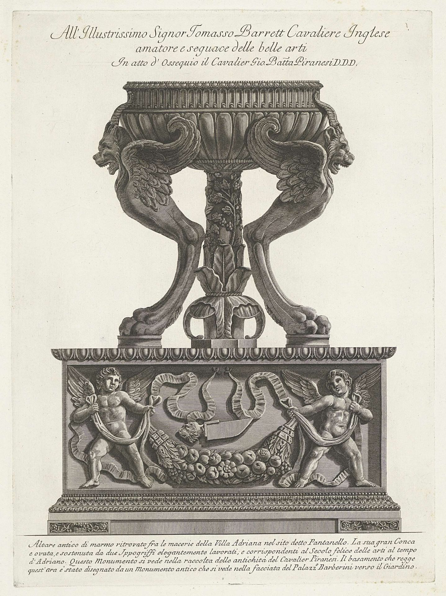 Antiek altaar by Giovanni Battista Piranesi
