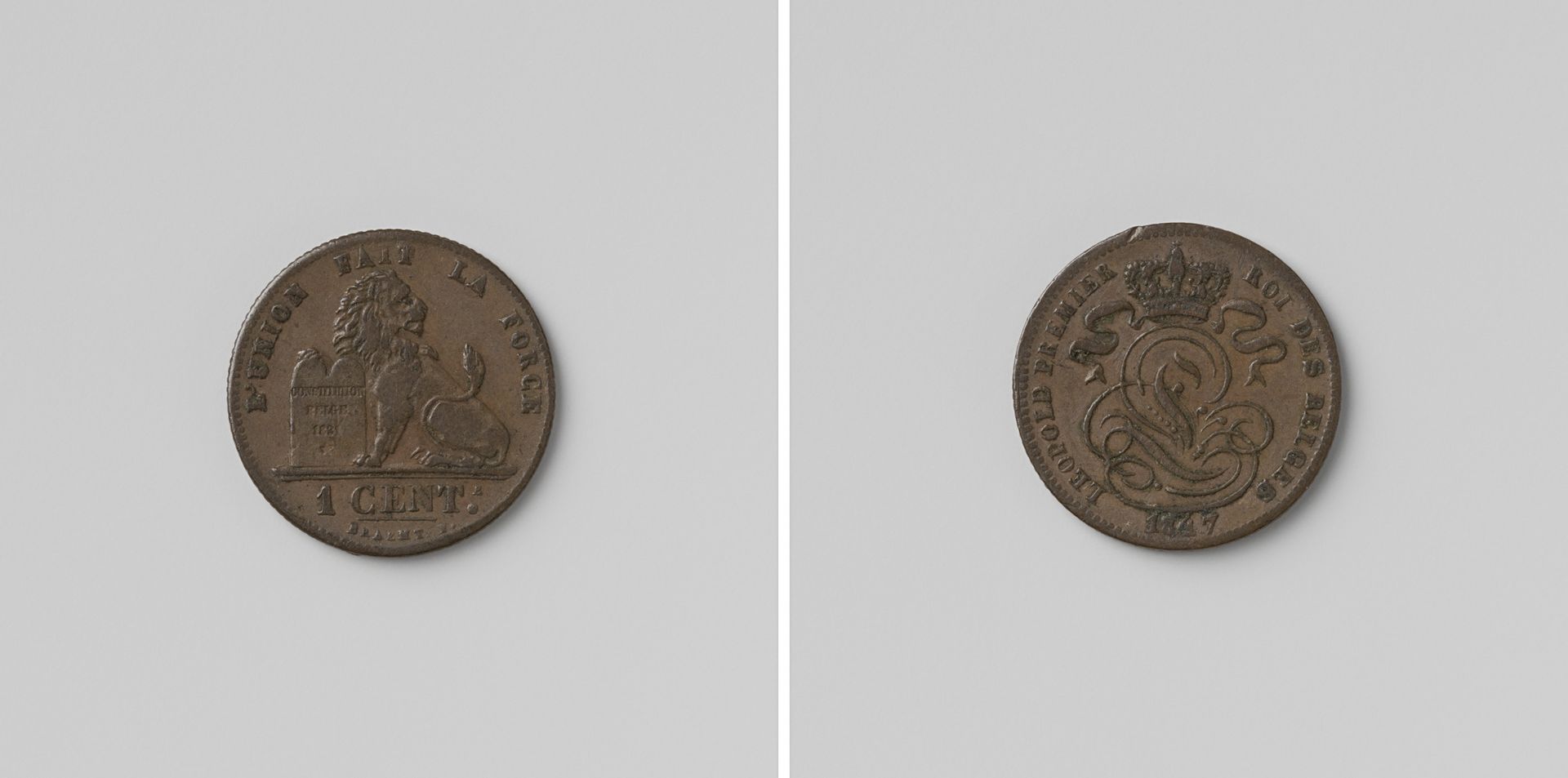 Cent van Leopold I, koning der Belgen by Joseph-Pierre Braemt
