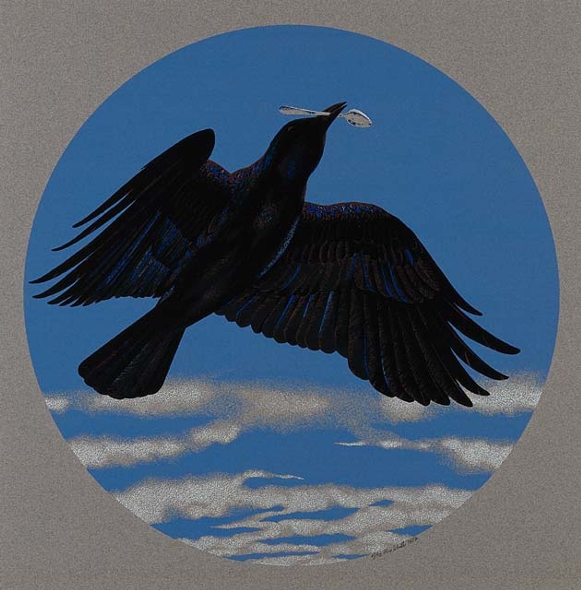 Crow with Silver Spoon by Alex Colville