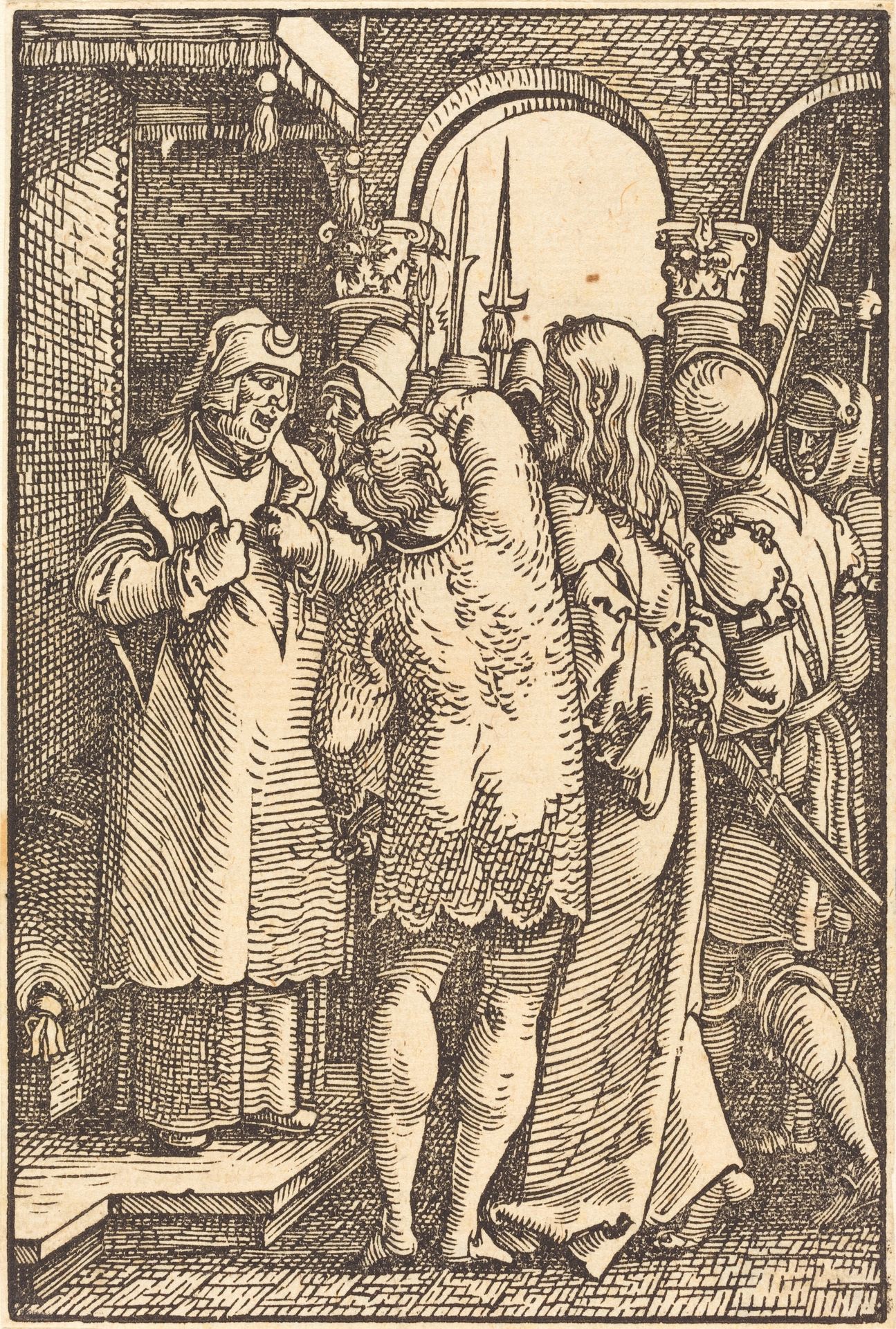 Christ before Caiaphas by Sebald Beham