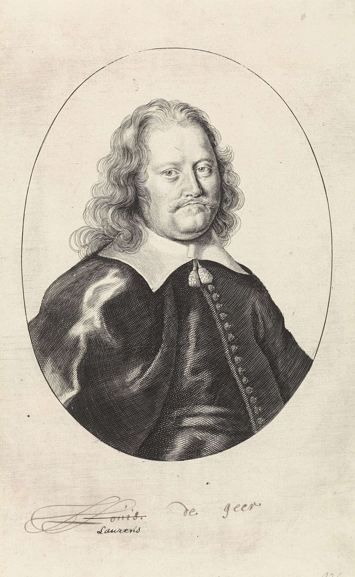 Portret van Laurens de Geer by Theodor Matham