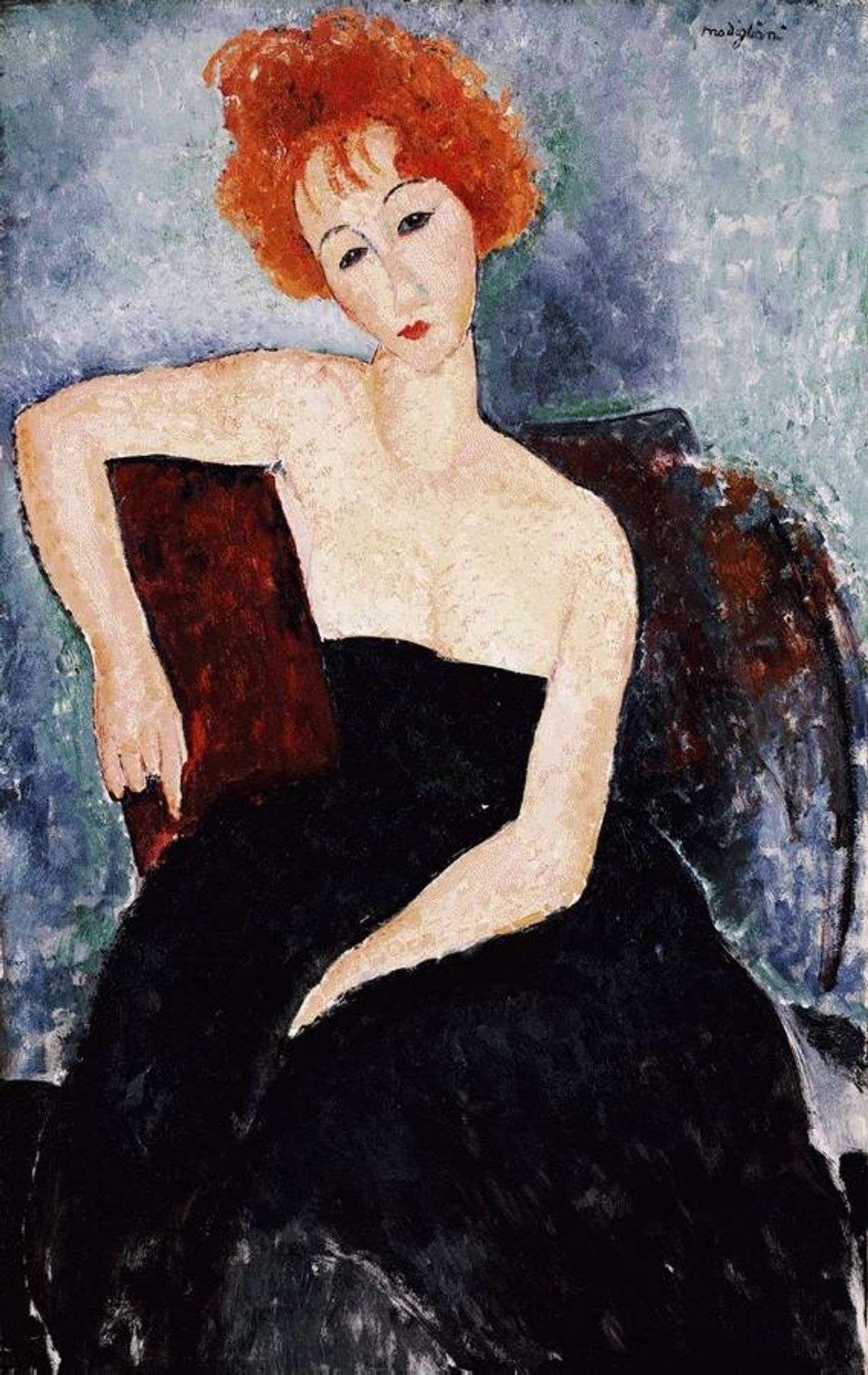 Red-headed Girl in Evening Dress by Amedeo Modigliani