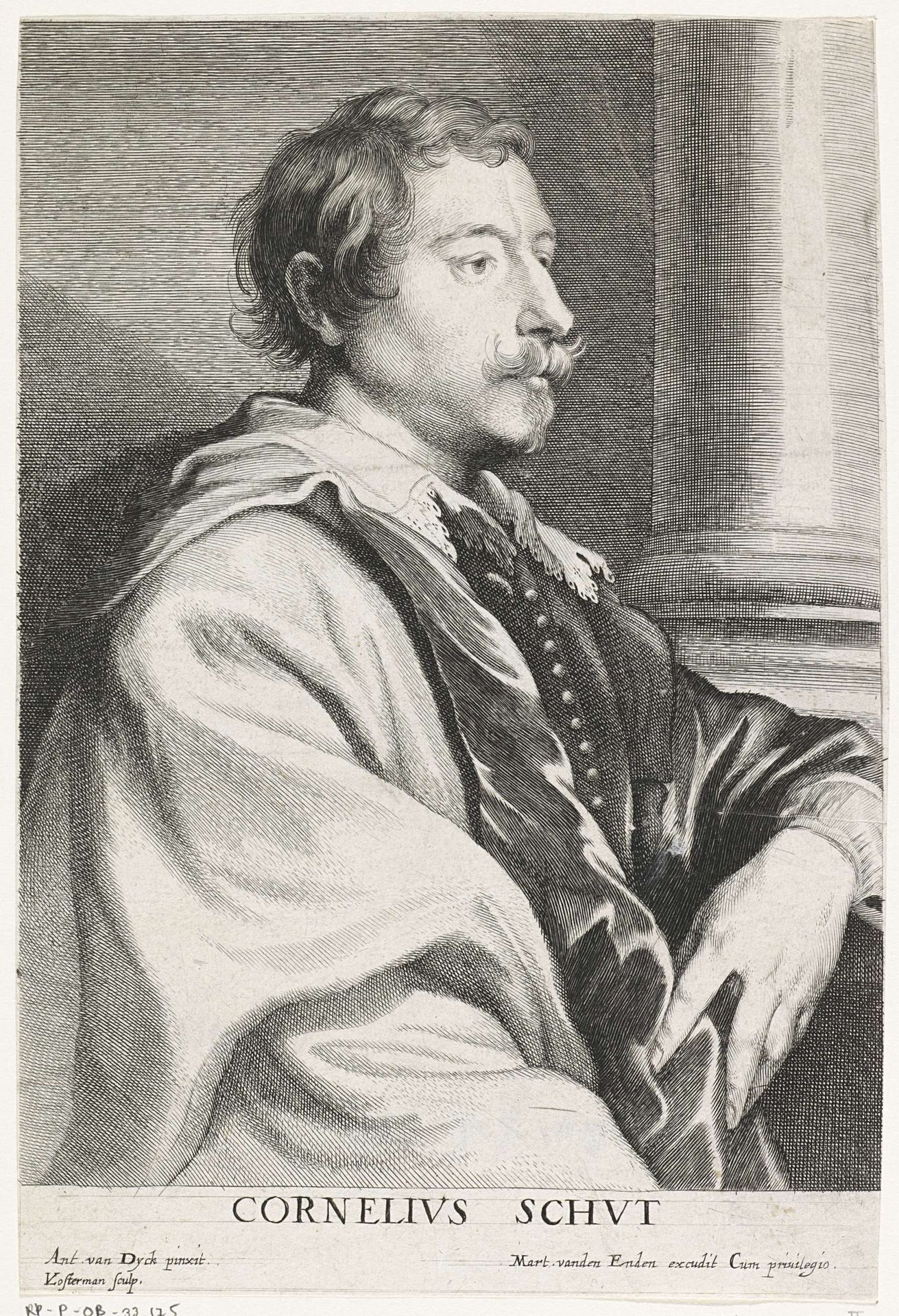 Portret van Cornelis Schut (I) by Lucas Vorsterman I