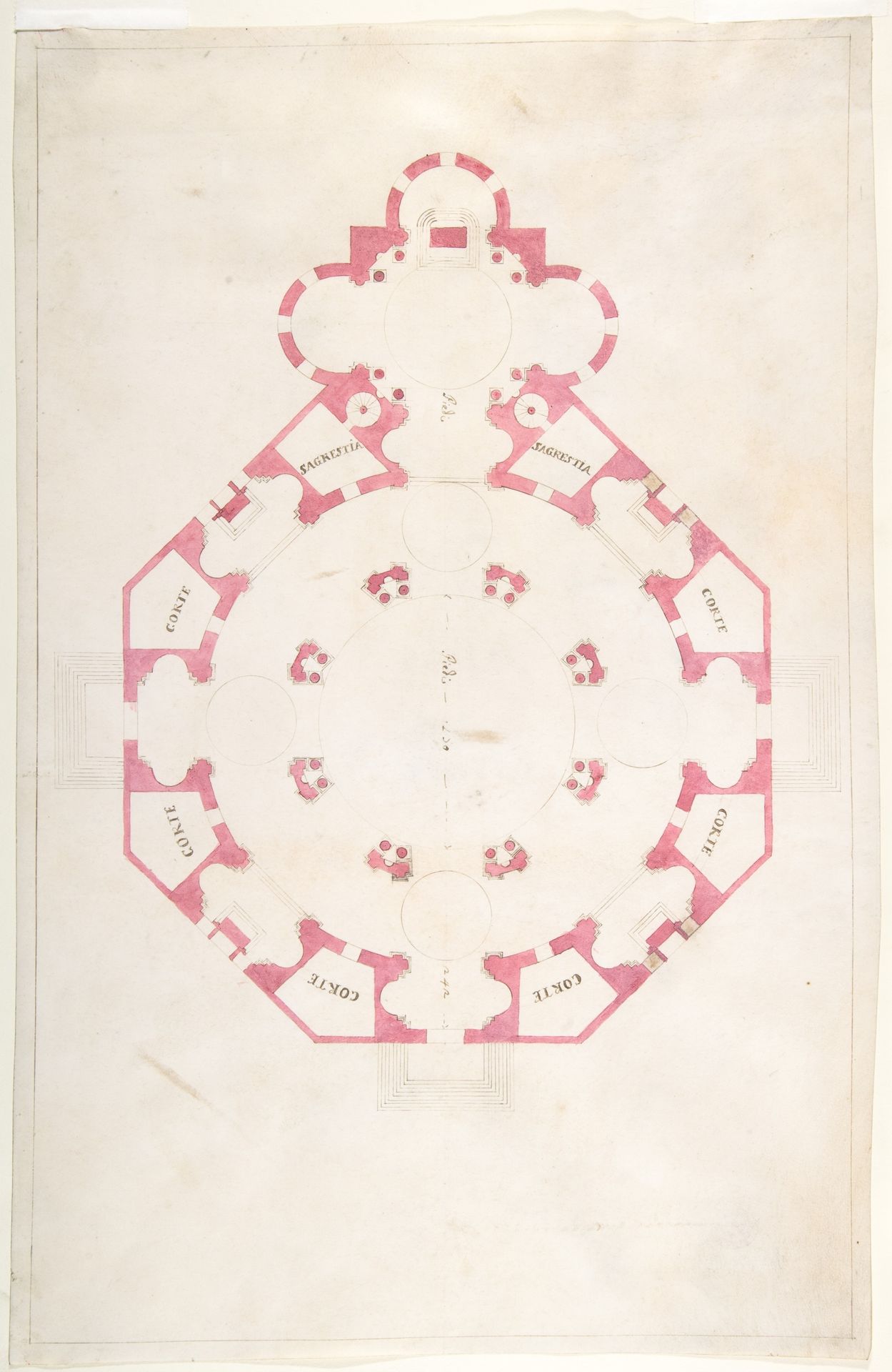 Design for a Church with a Central Octagonal Plan by Anonymous