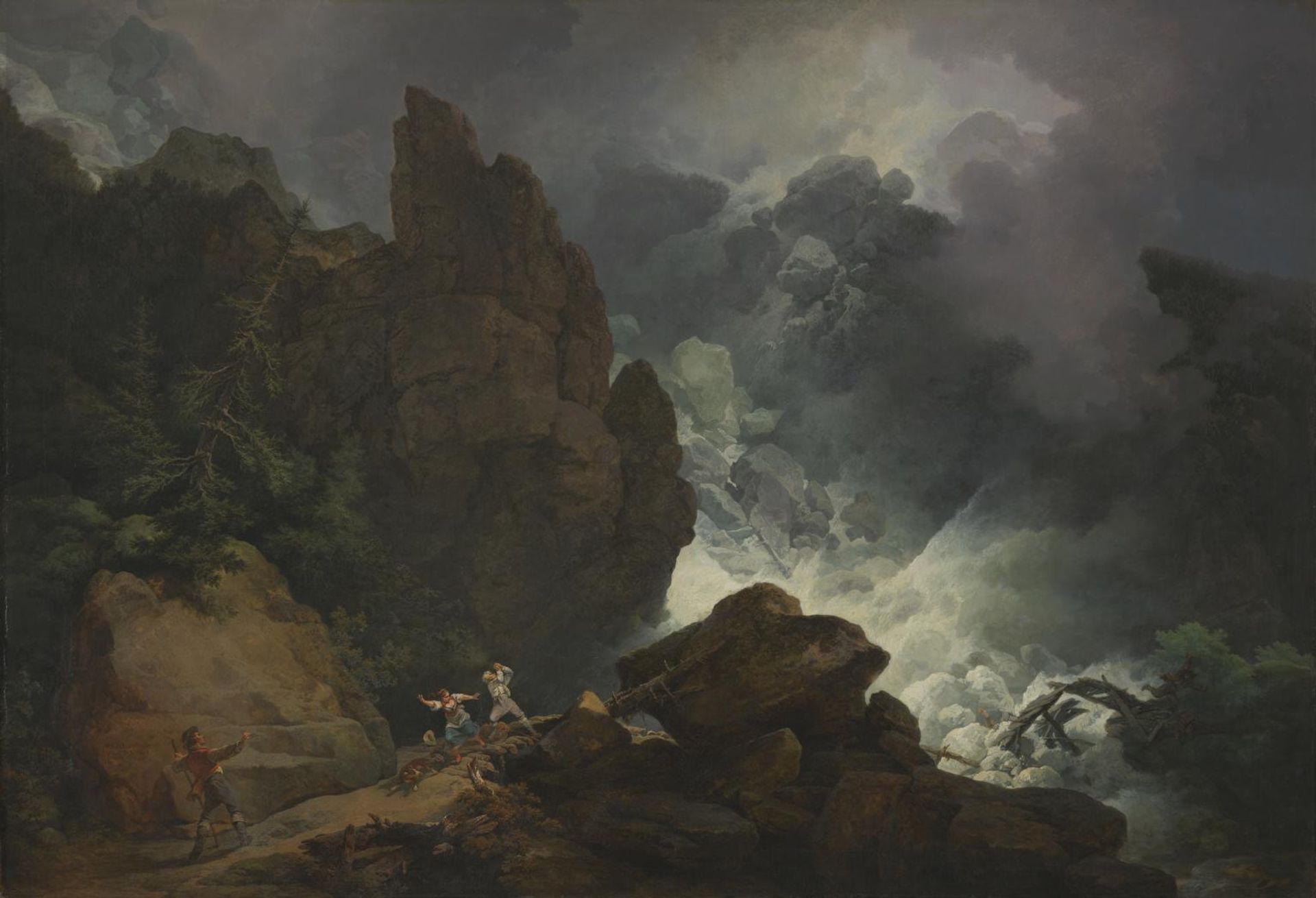 An Avalanche in the Alps by  Philip James De Loutherbourg
