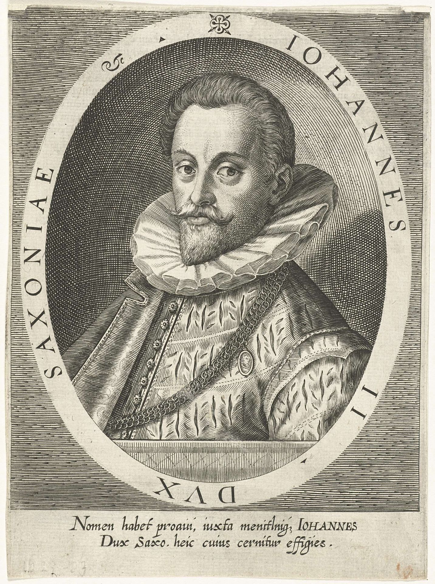 Portret van Johan II hertog van Saksen by Dominicus Custos